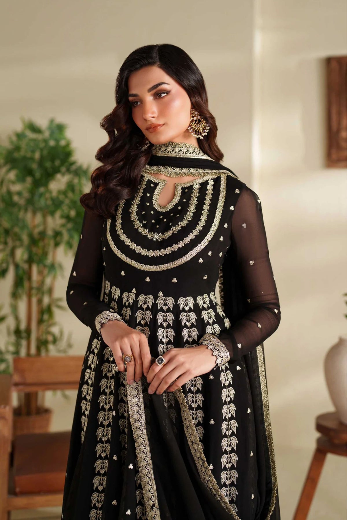 Hand-embellished readymade outfit – festive wedding wear