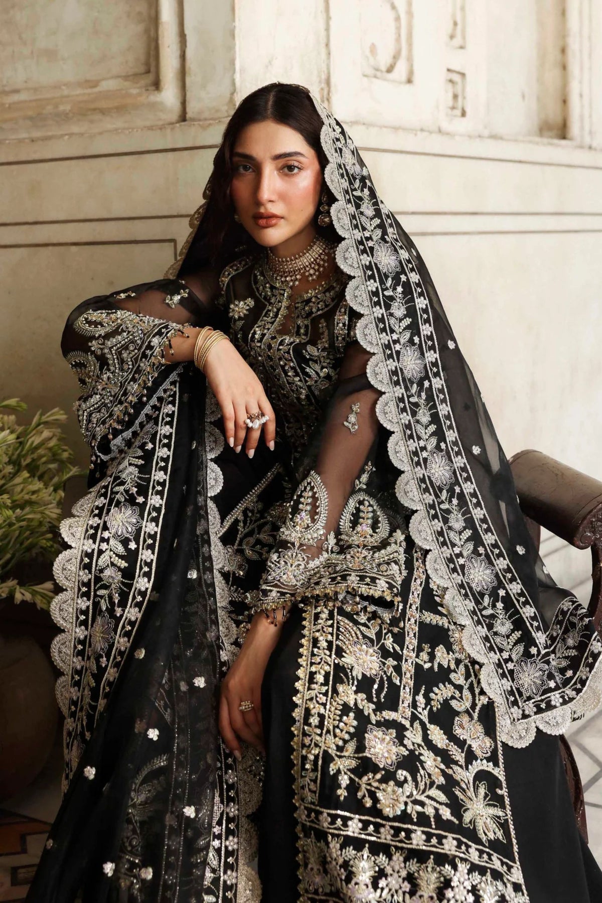 Party Wear Embellished Organza Outfit