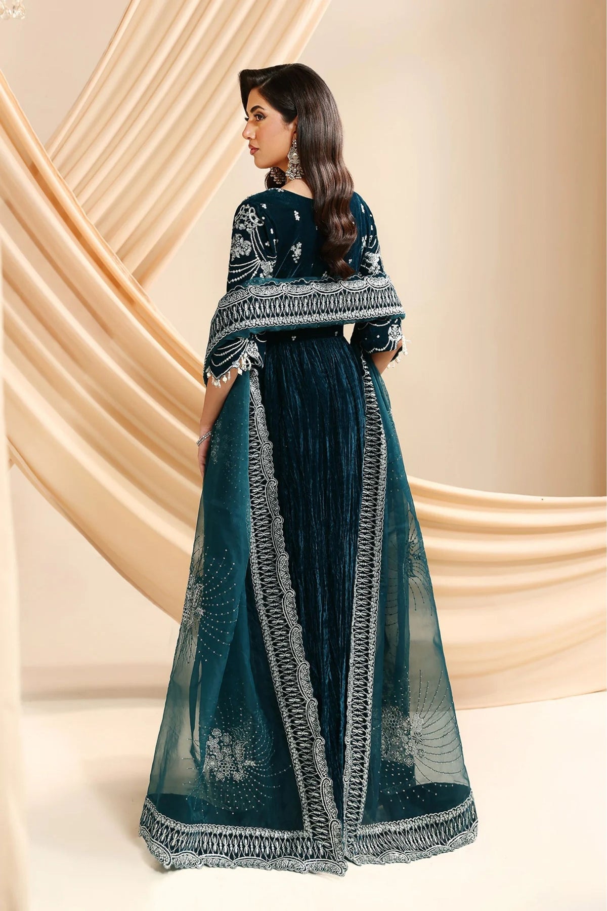Embroidered Anarkali Suit for Wedding Guests in UK