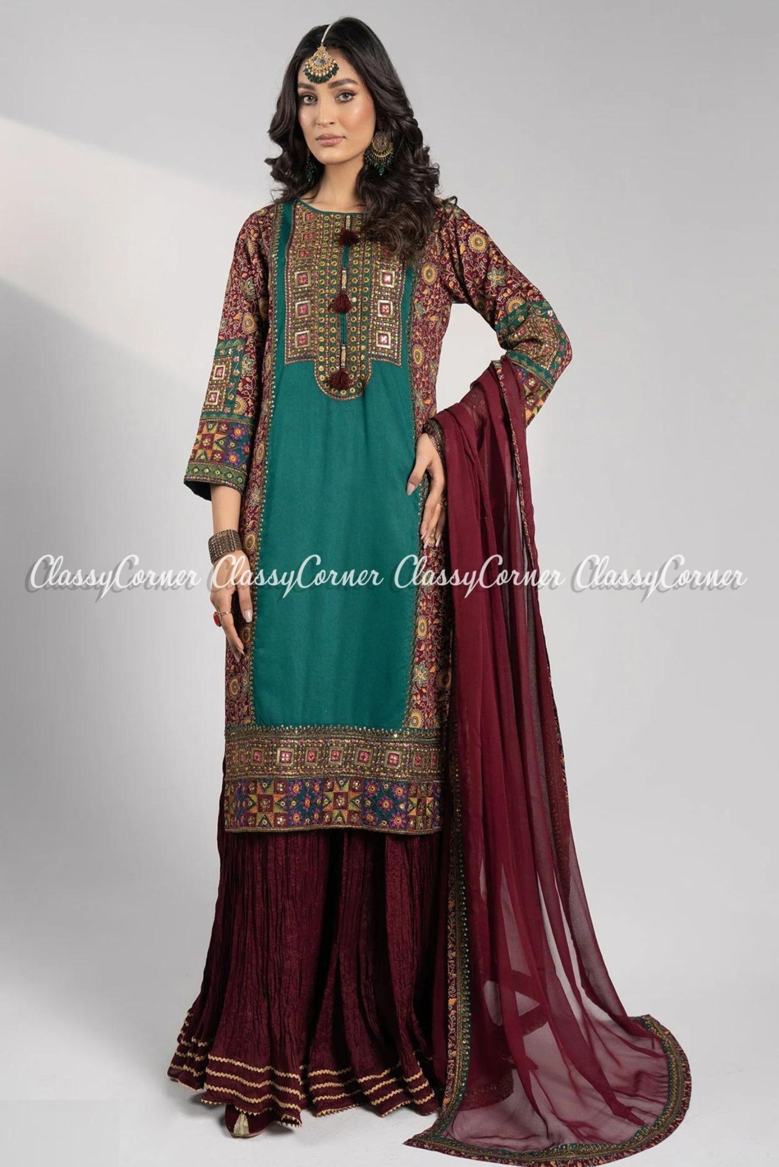 Pakistani wedding Sharara suits