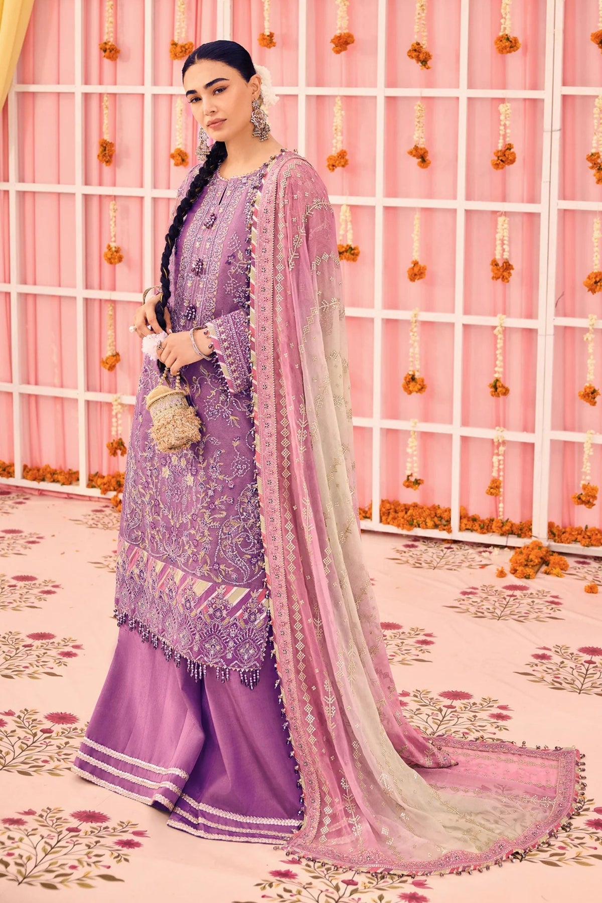 Stunning Mauve Party Sharara