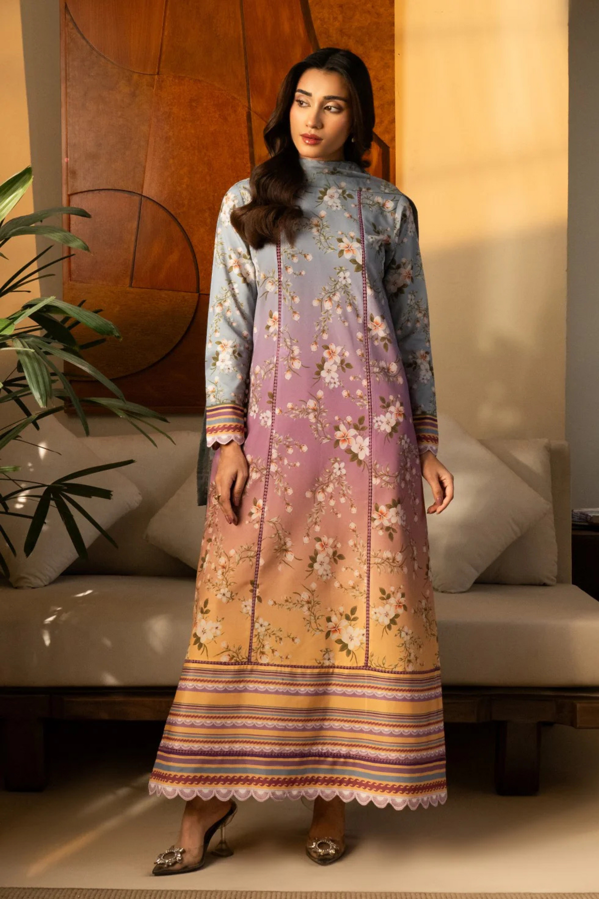 Printed Silk 3PC Suit