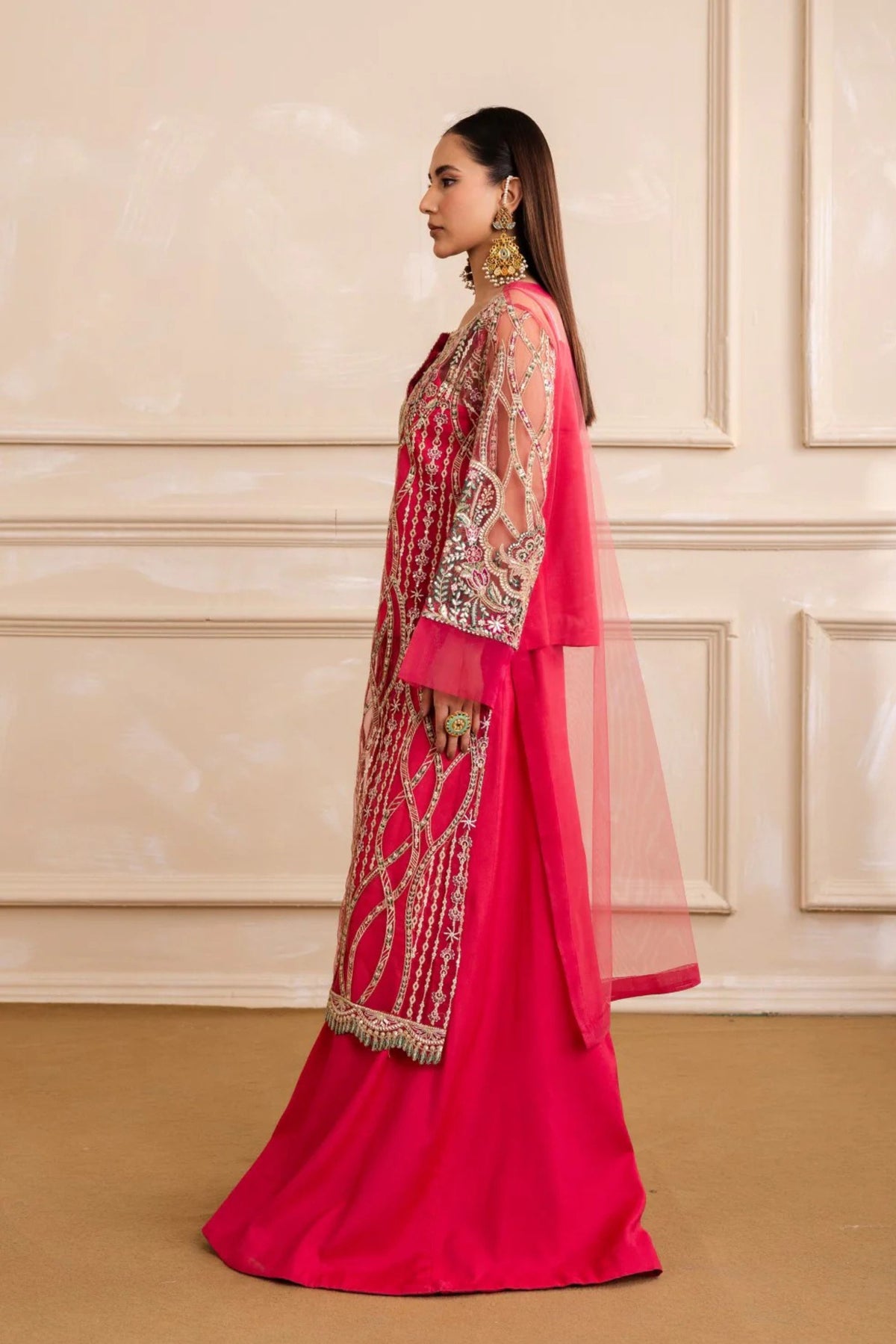 Pakistani Net Party Wear Sharara