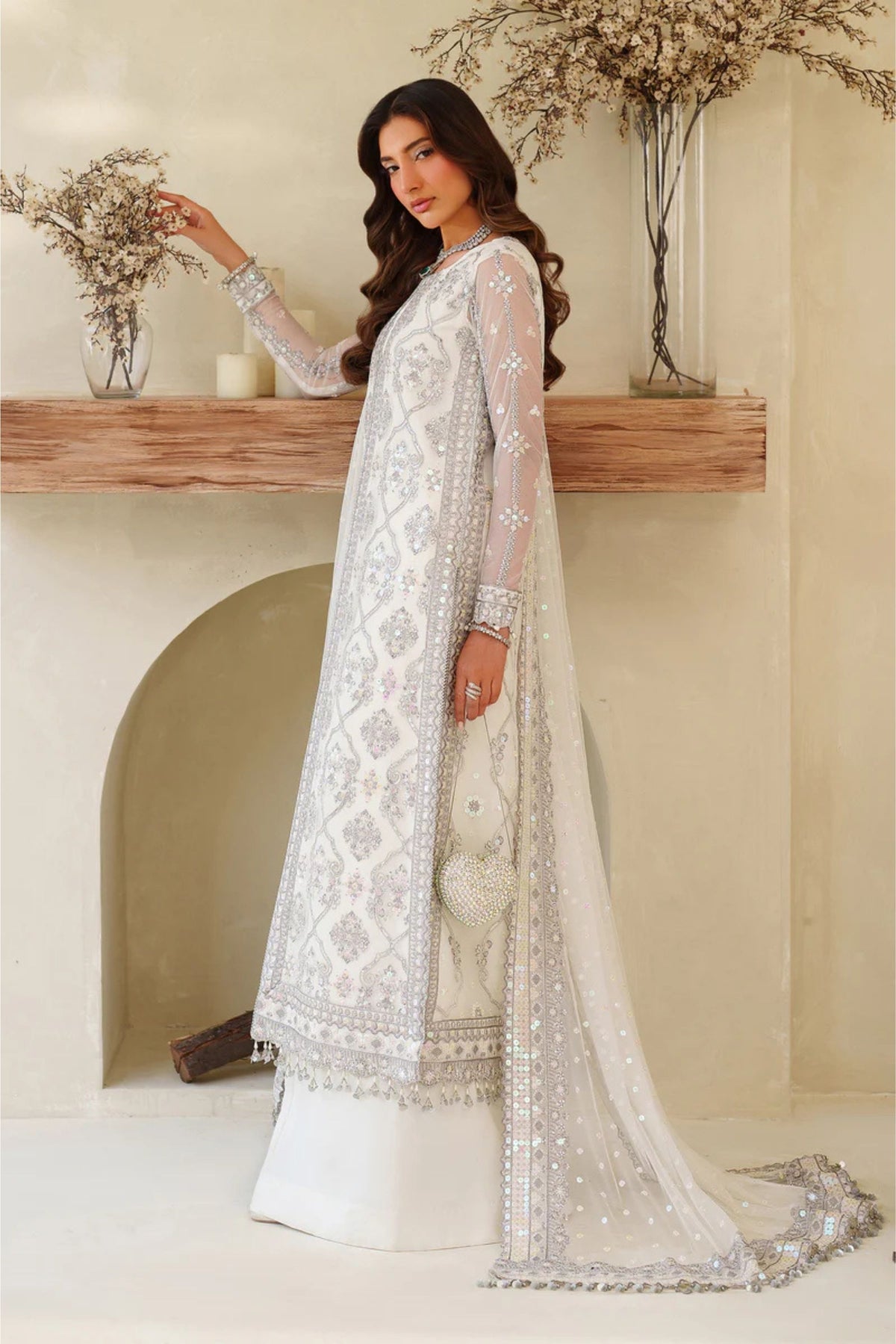 Elegant nikah dresses in soft shades