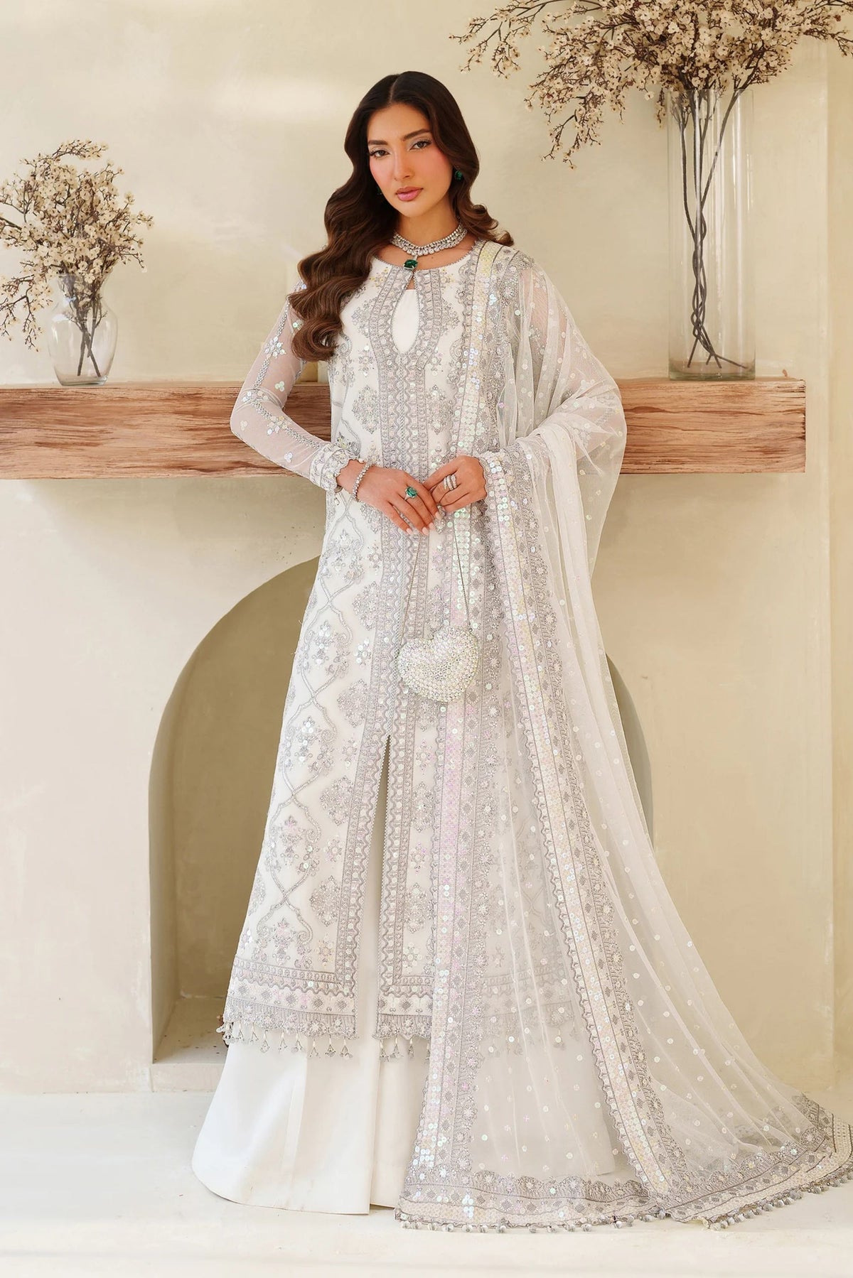 Elegant nikah dresses in soft shades