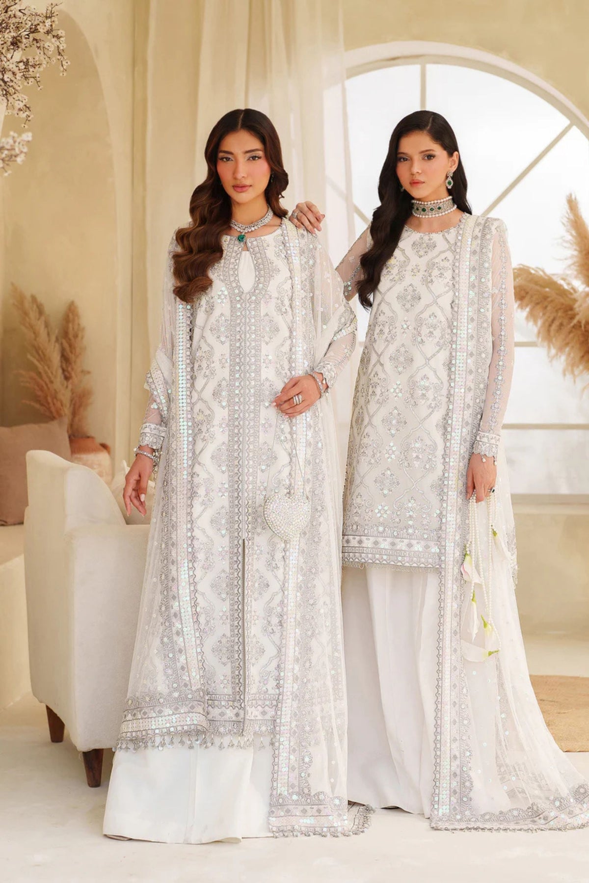 Elegant nikah dresses in soft shades