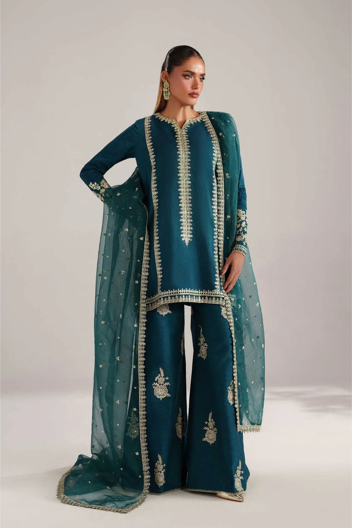 Hand-embroidered readymade outfit – formal wear for women