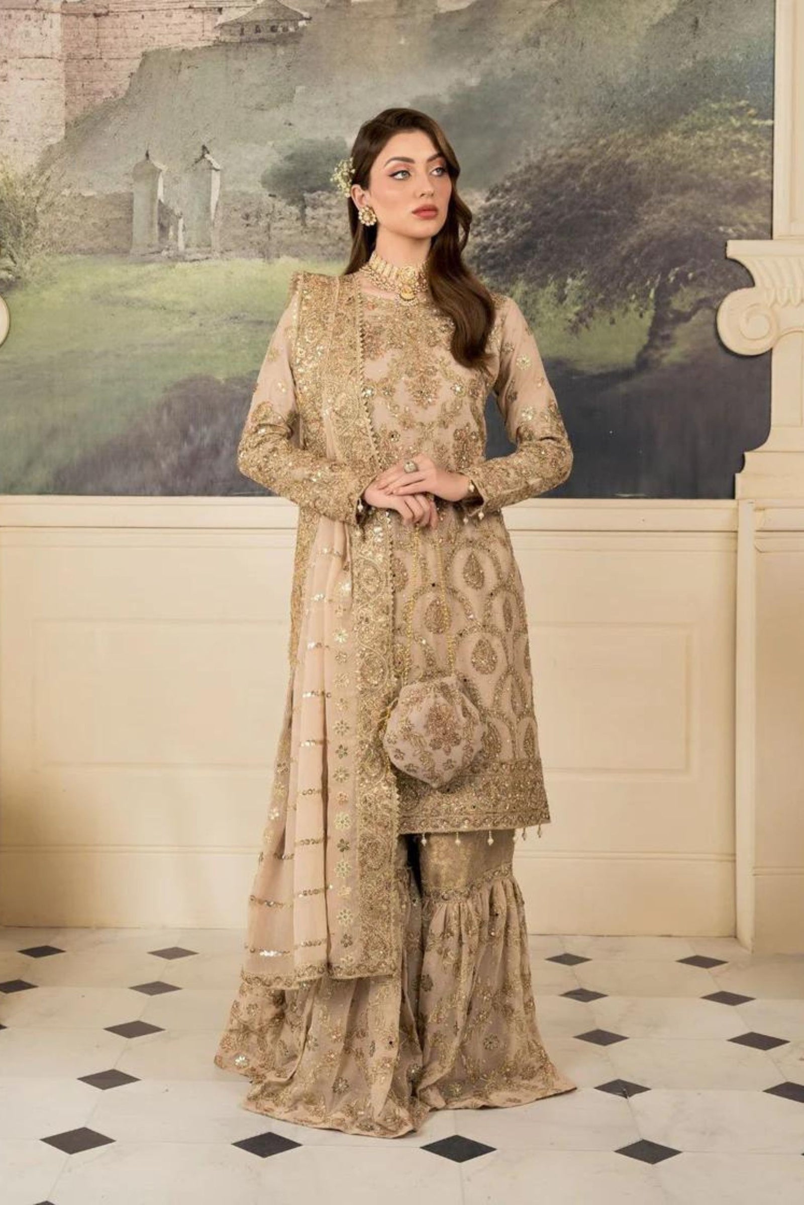 Pakistani Gharara Suit For Wedding 