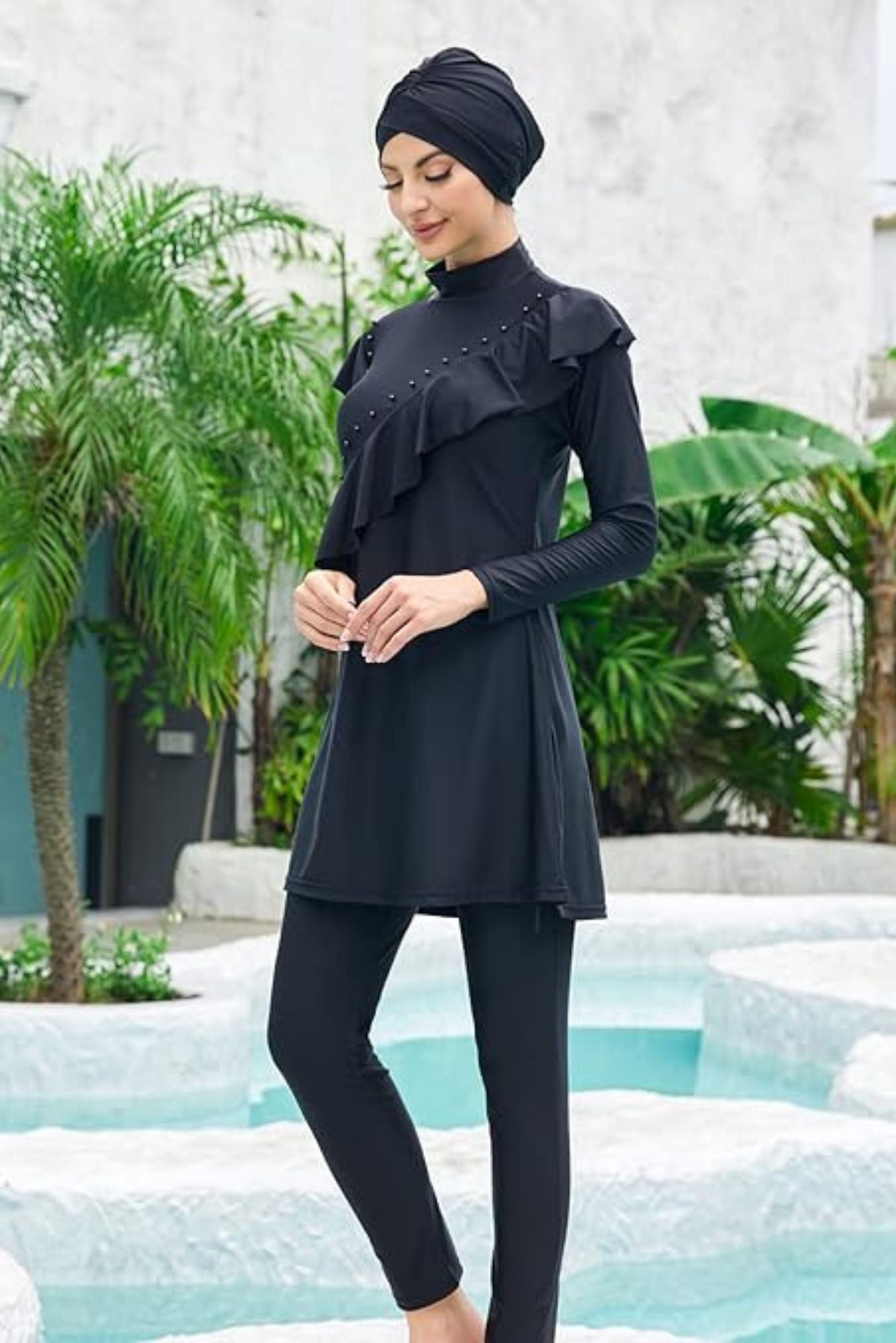 Women's Vacation Burkini Swim Suit