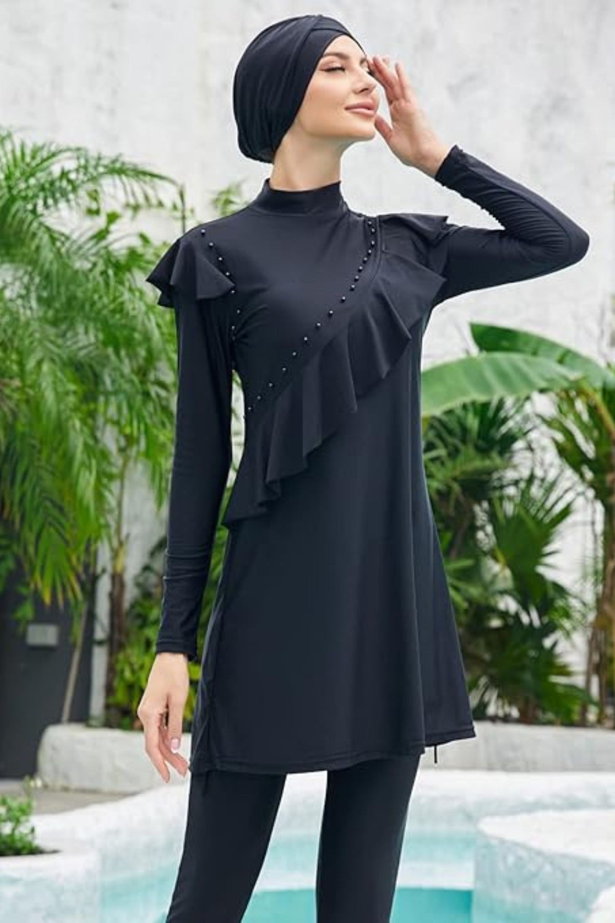 Women&#39;s Vacation Burkini Swim Suit