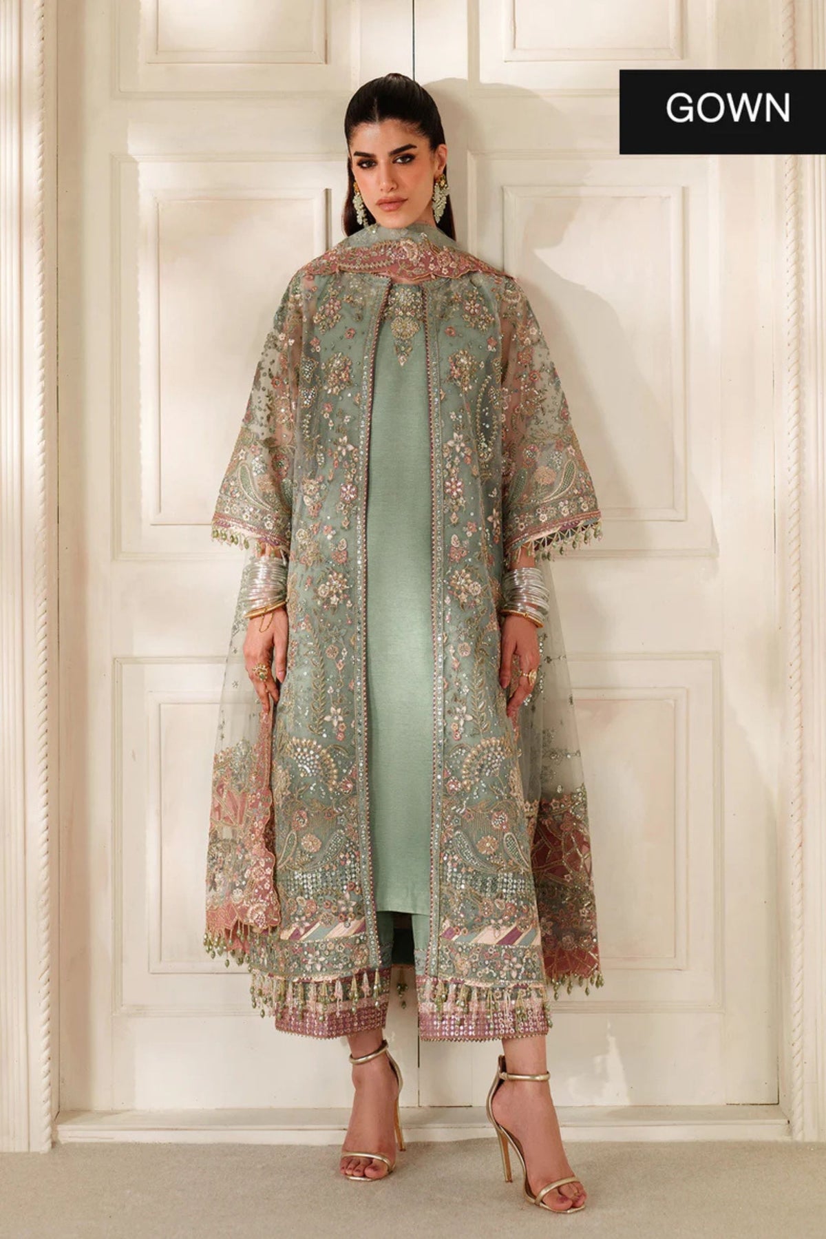 Gorgeous Net Embroidered Bridal Outfits