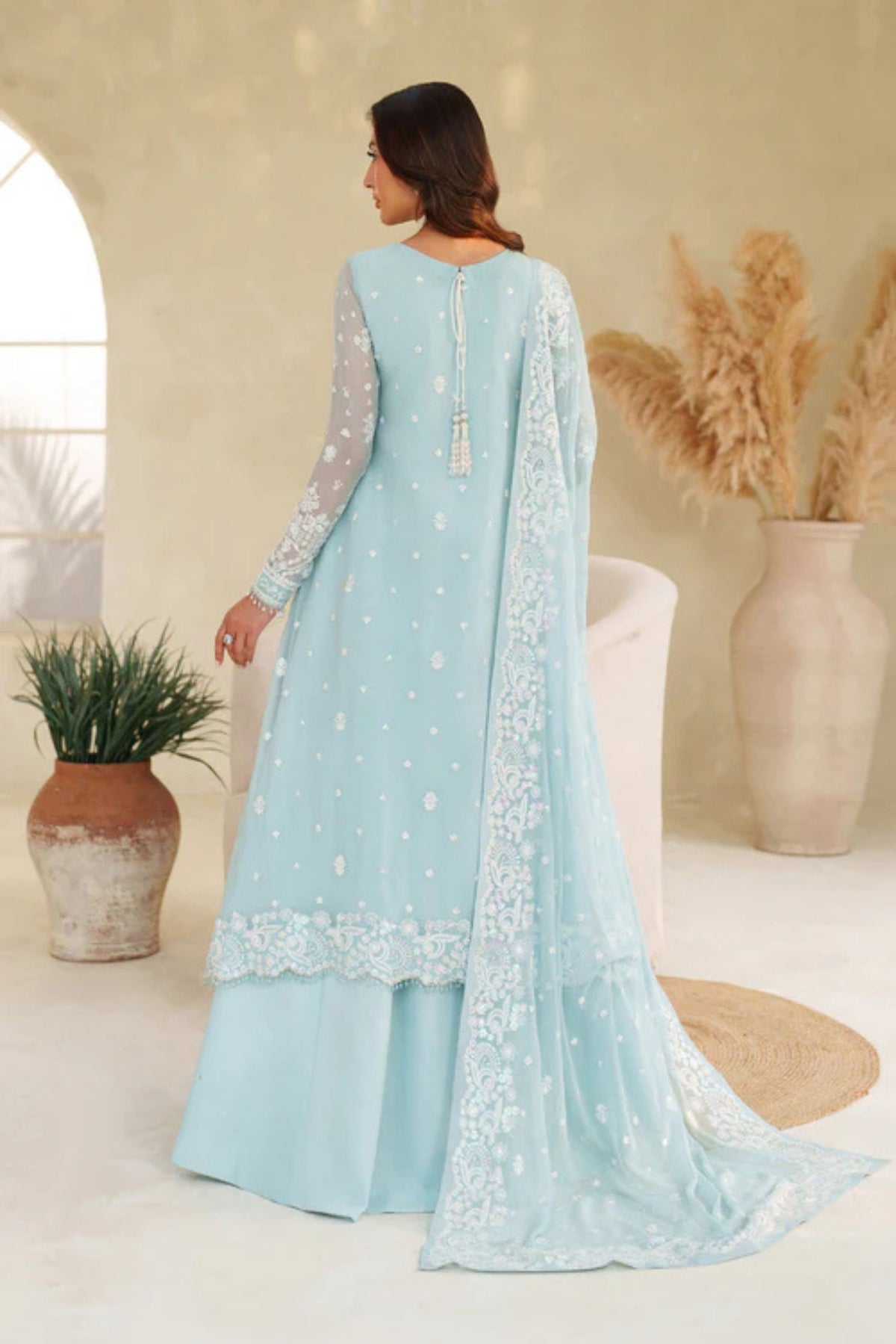 Chiffon Embroidered Party Dress