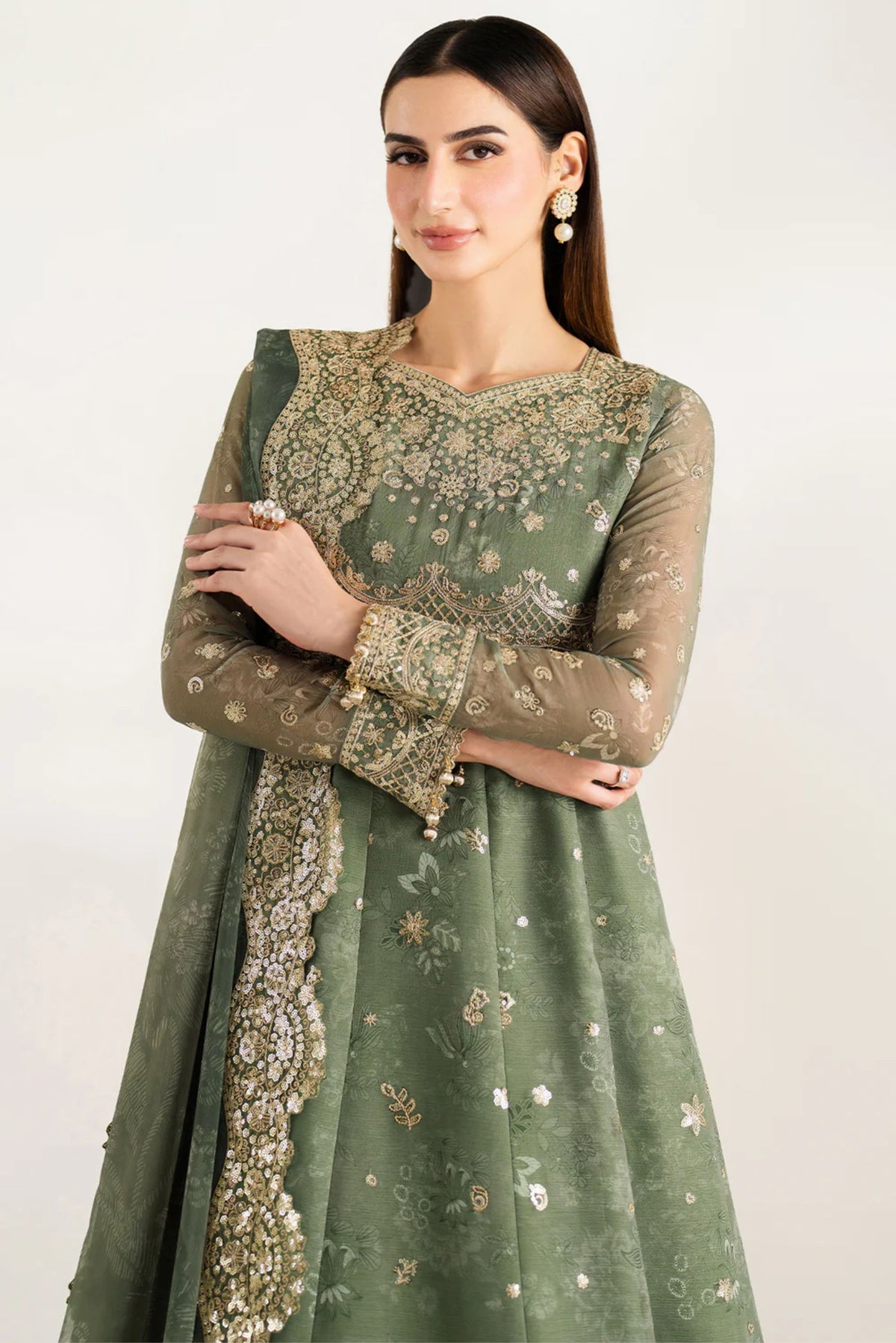 Fancy Gown Dress For Pakistani Wedding