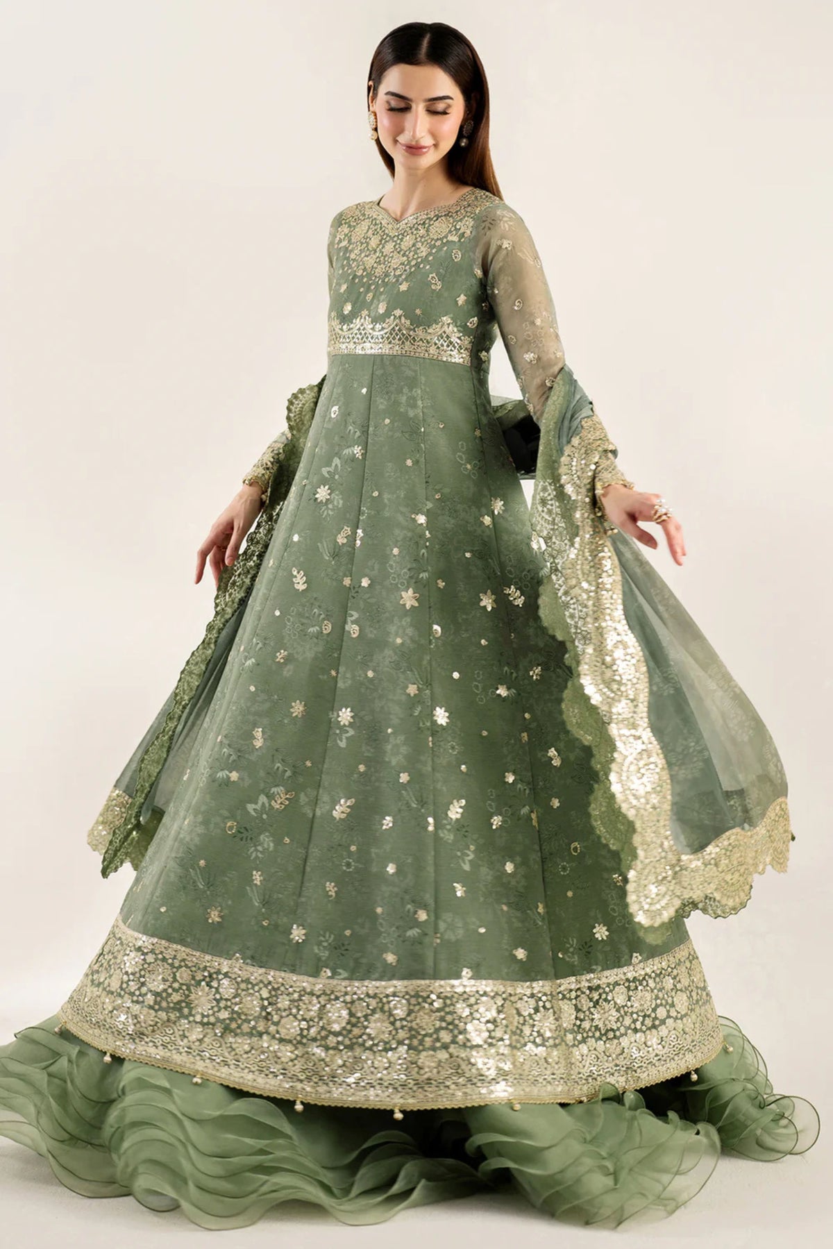 Fancy Gown Dress For Pakistani Wedding