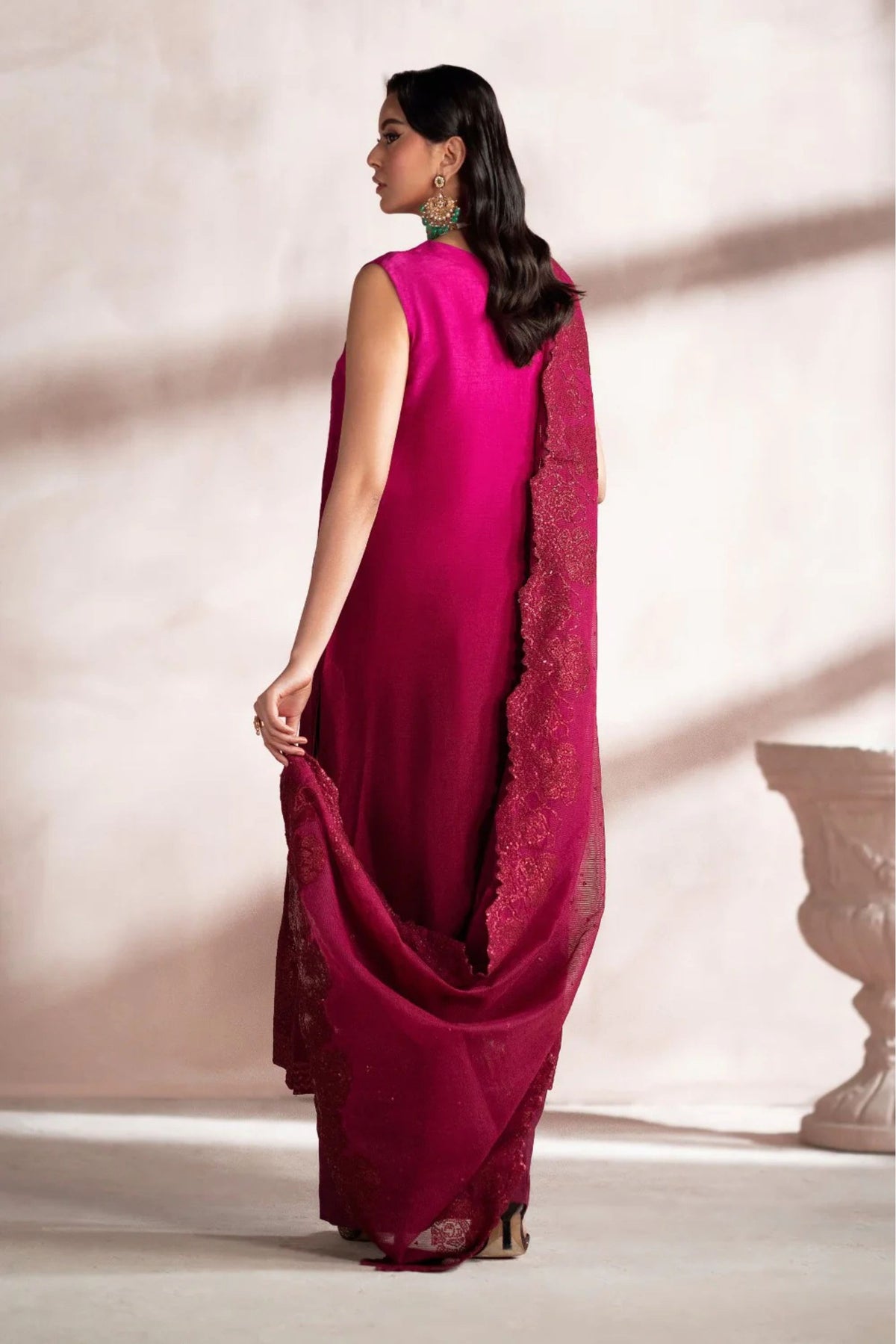 Magenta Pakistani 3PC Suit