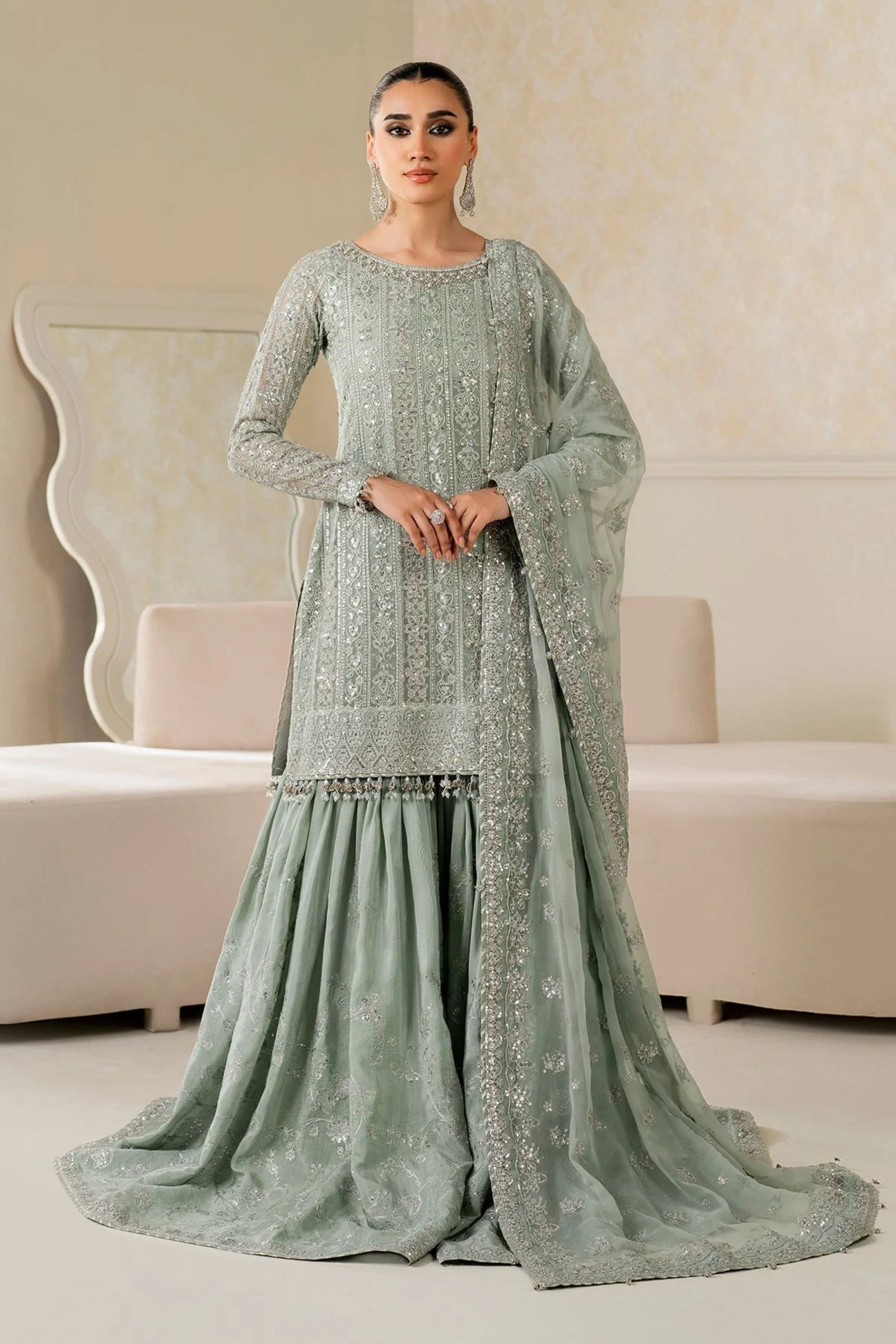 Trendy Pakistani Wedding Gharara Suits