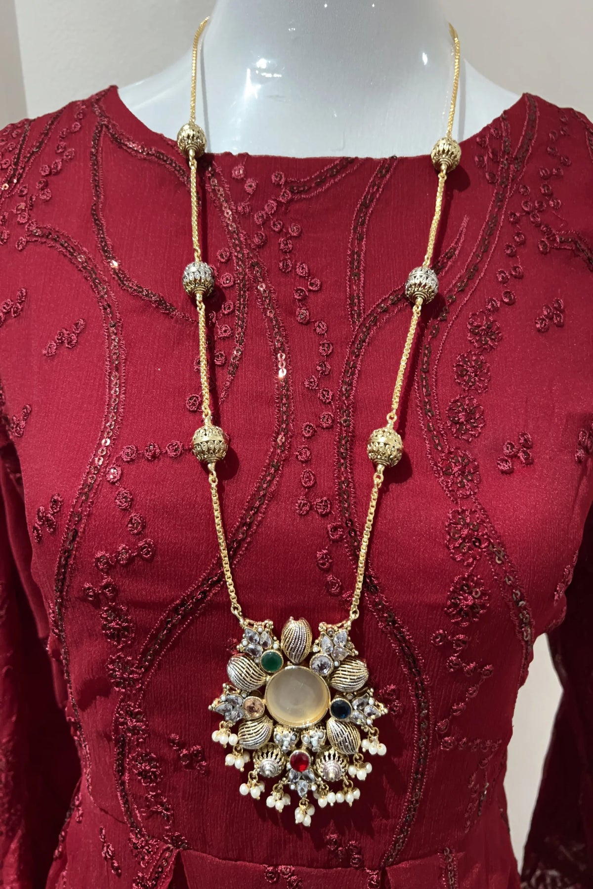 Golden Multicolor Chain Style Mala