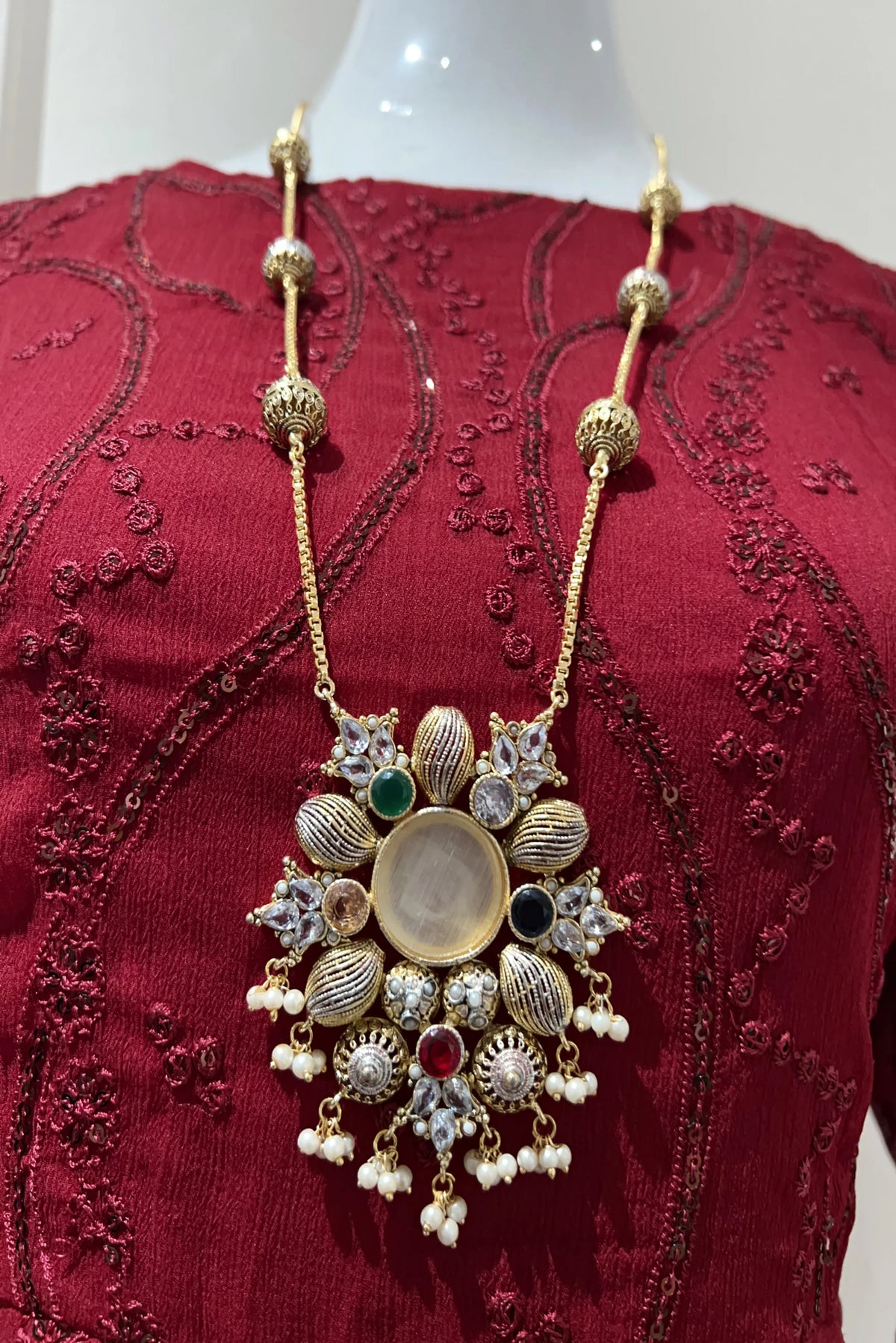 Golden Multicolor Chain Style Mala