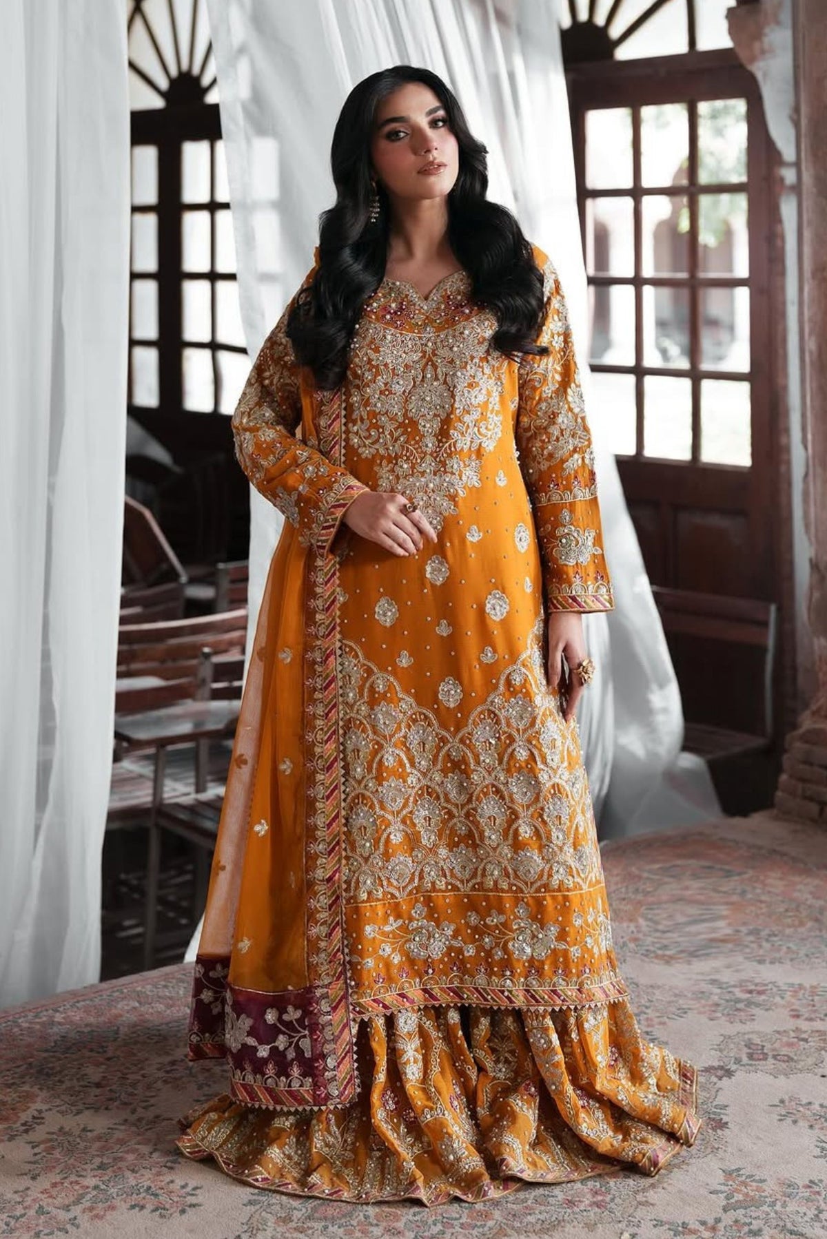 Pakistani Wedding Haldi Wear Gharara