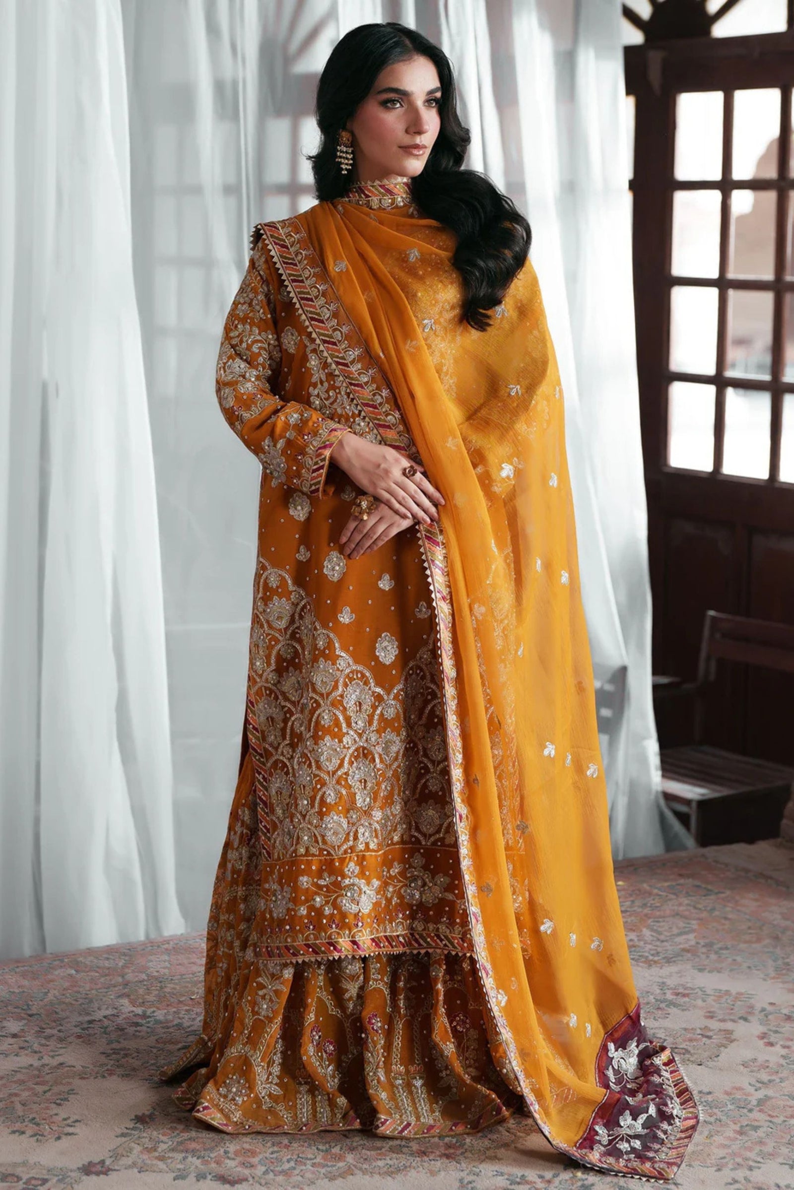Pakistani Wedding Haldi Wear Gharara