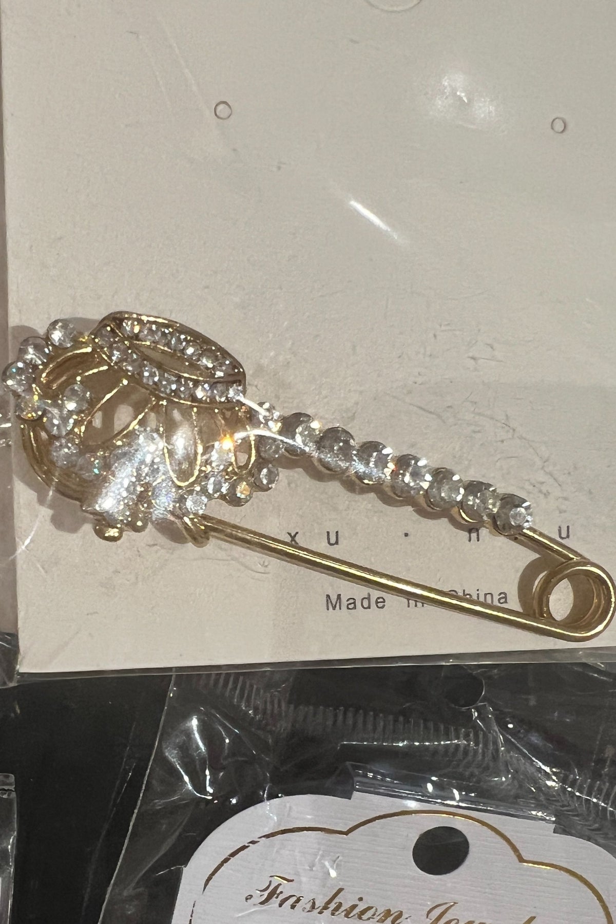 Golden Crown Design Hijab Brooch