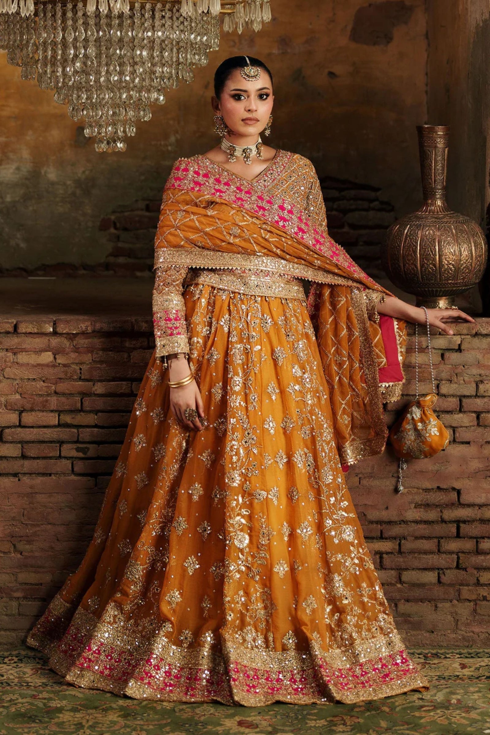 Pakistani Mehndi Night Lehenga Choli