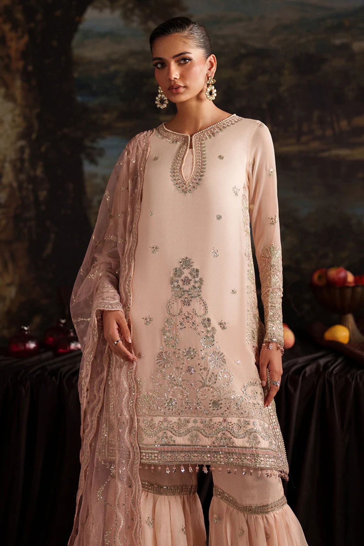 Pakistani Wedding Gharara Outfit For Ladies