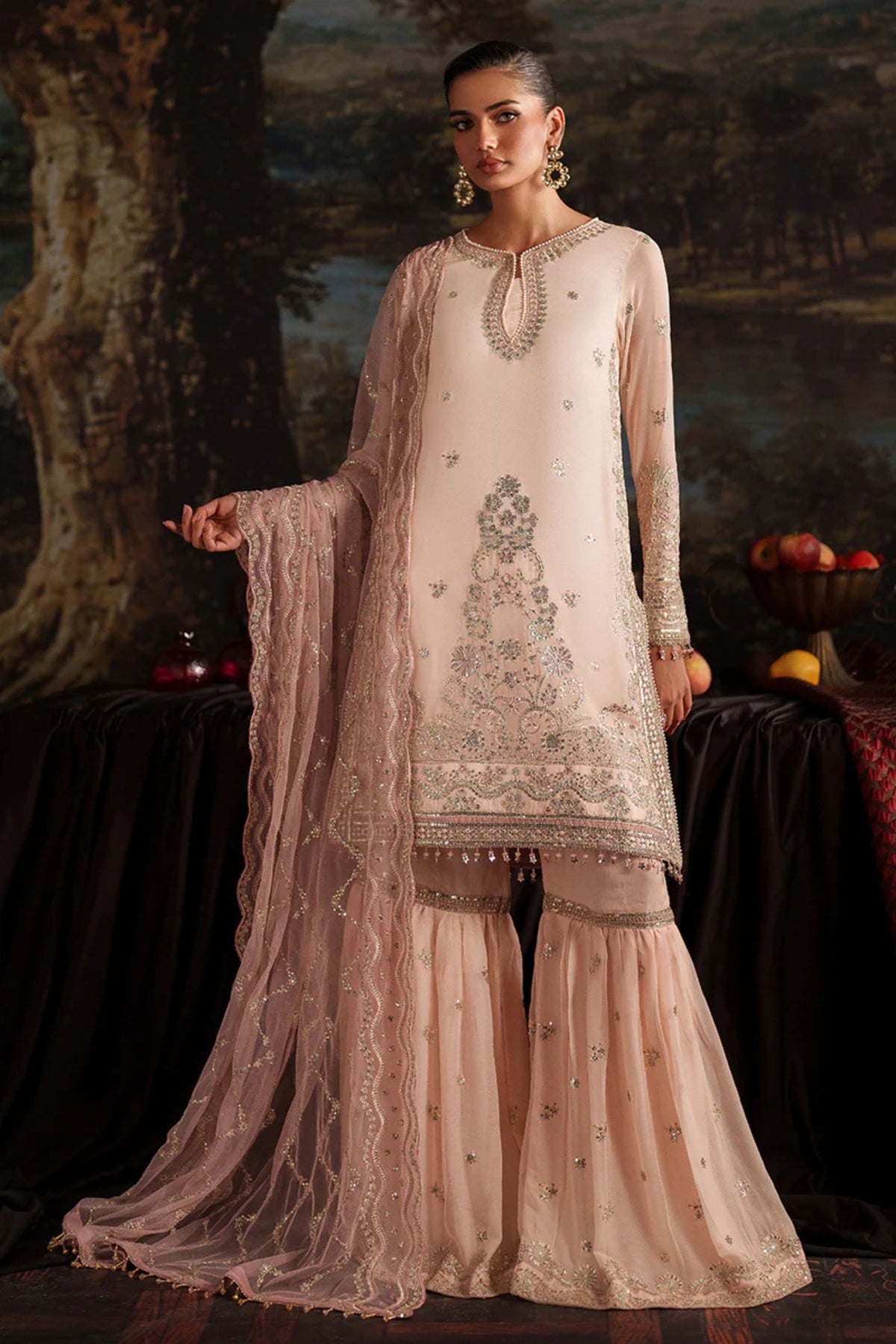 Pakistani Wedding Gharara Outfit For Ladies