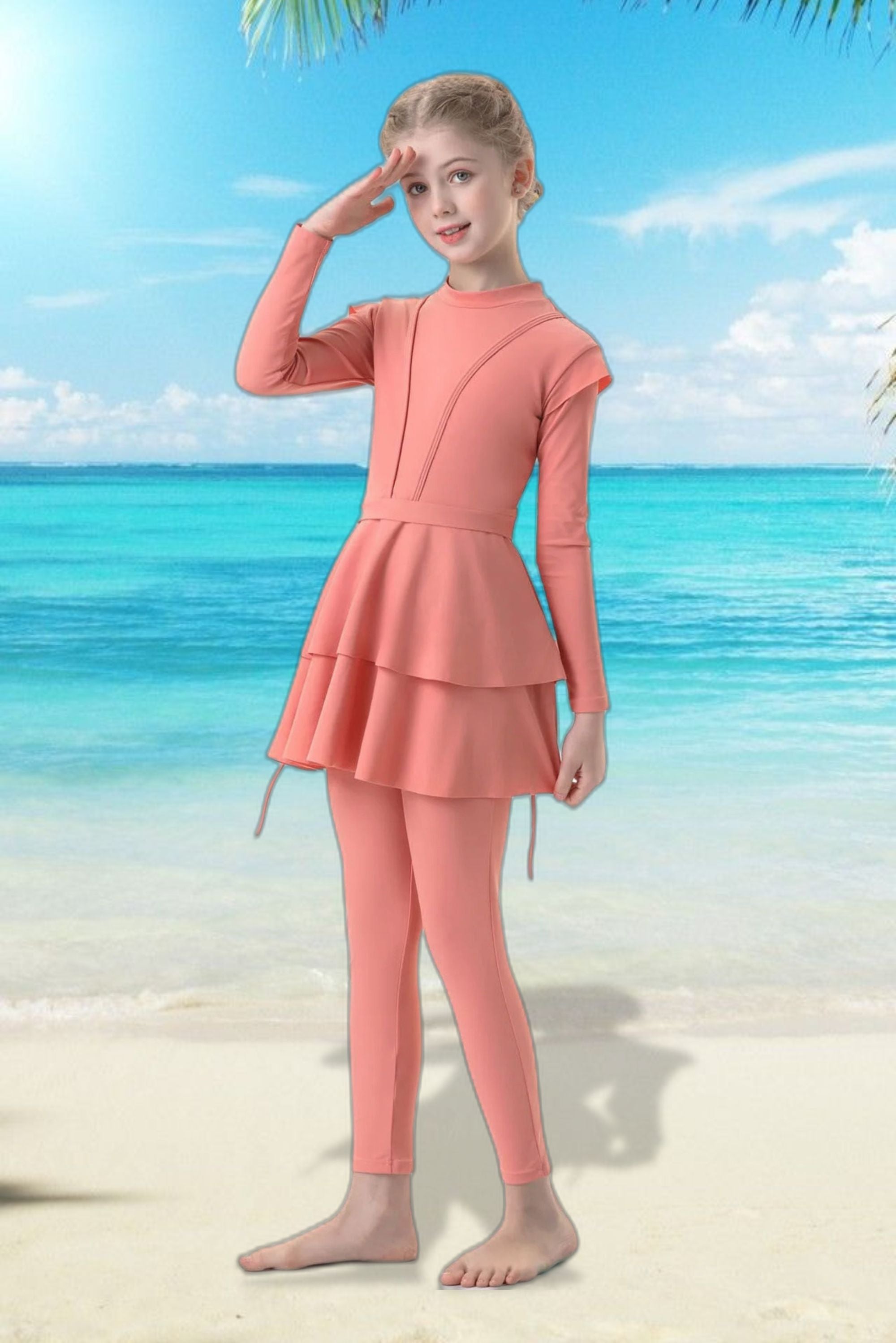 Modest Summer Swim Outfit For Girls