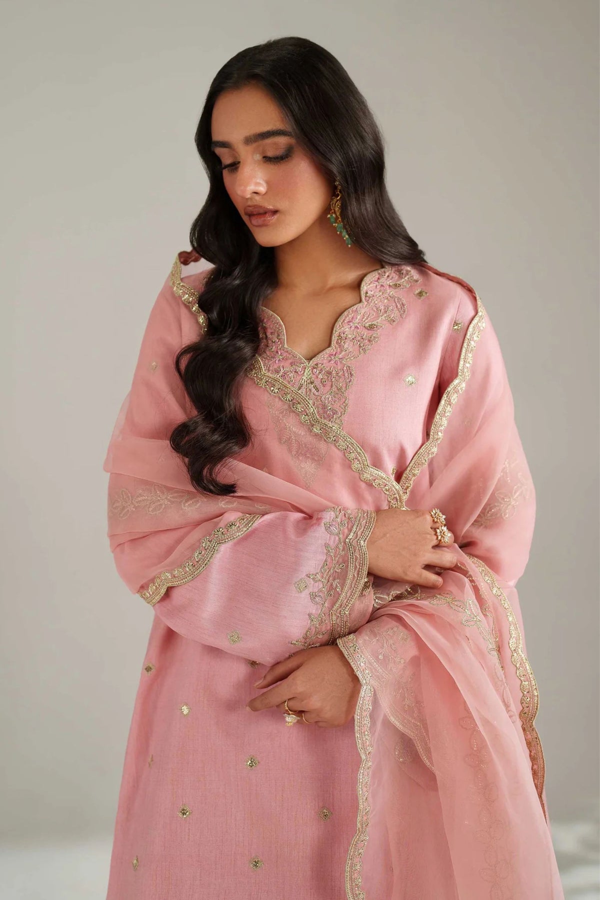 Hand-embroidered readymade outfit 