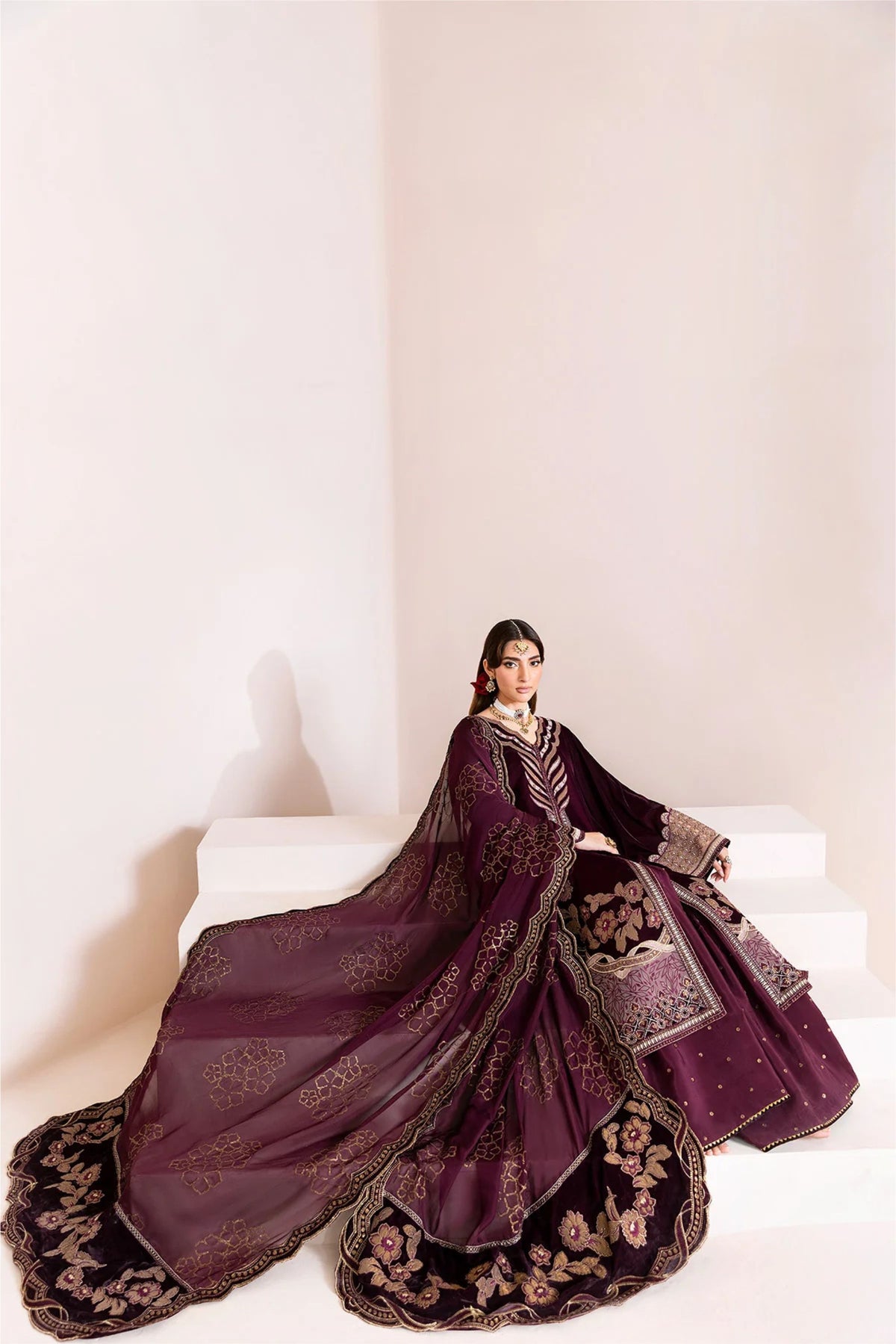 Plum Party Wear Sharara
