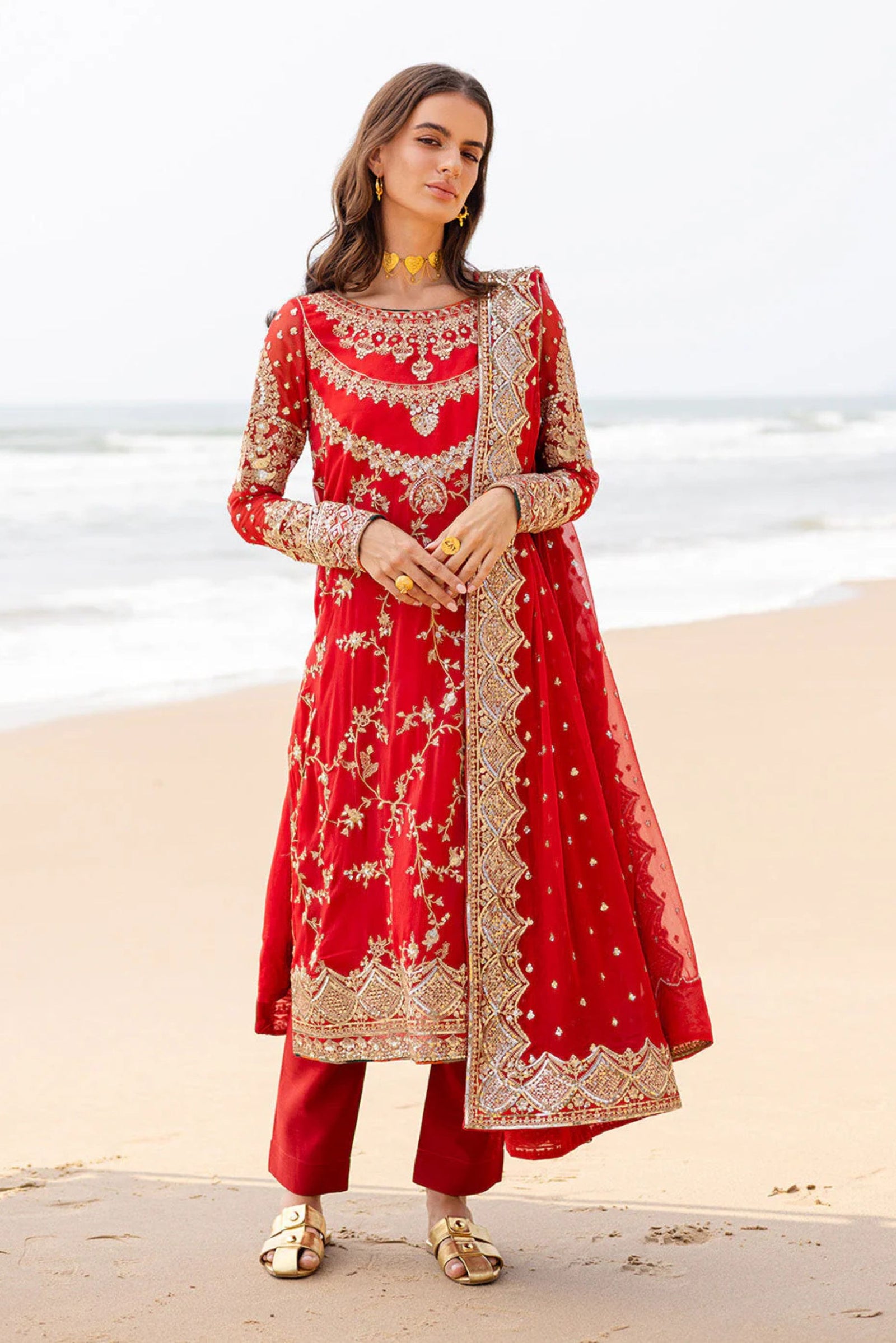 Traditional Pakistani Suit For Wedding Functionc