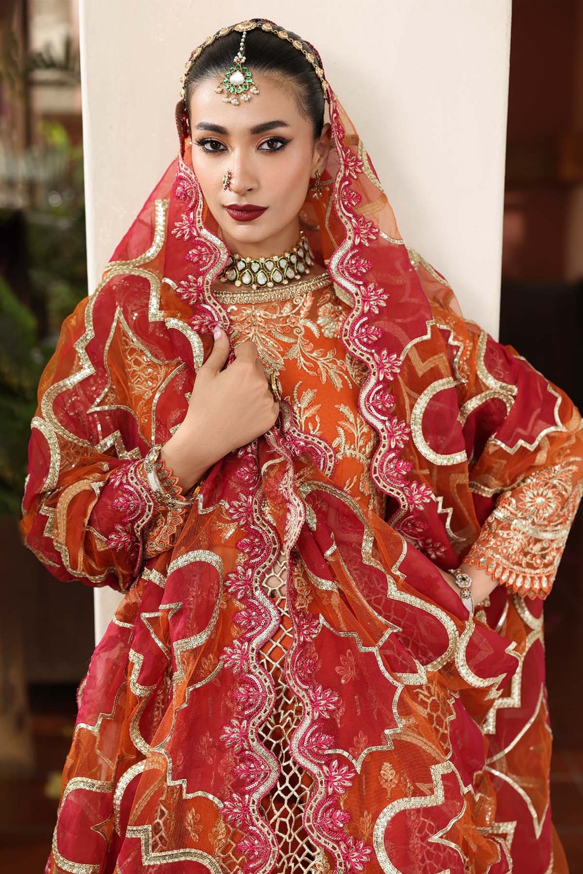 Pakistani Mehndi Night Gown Dress For Ladies