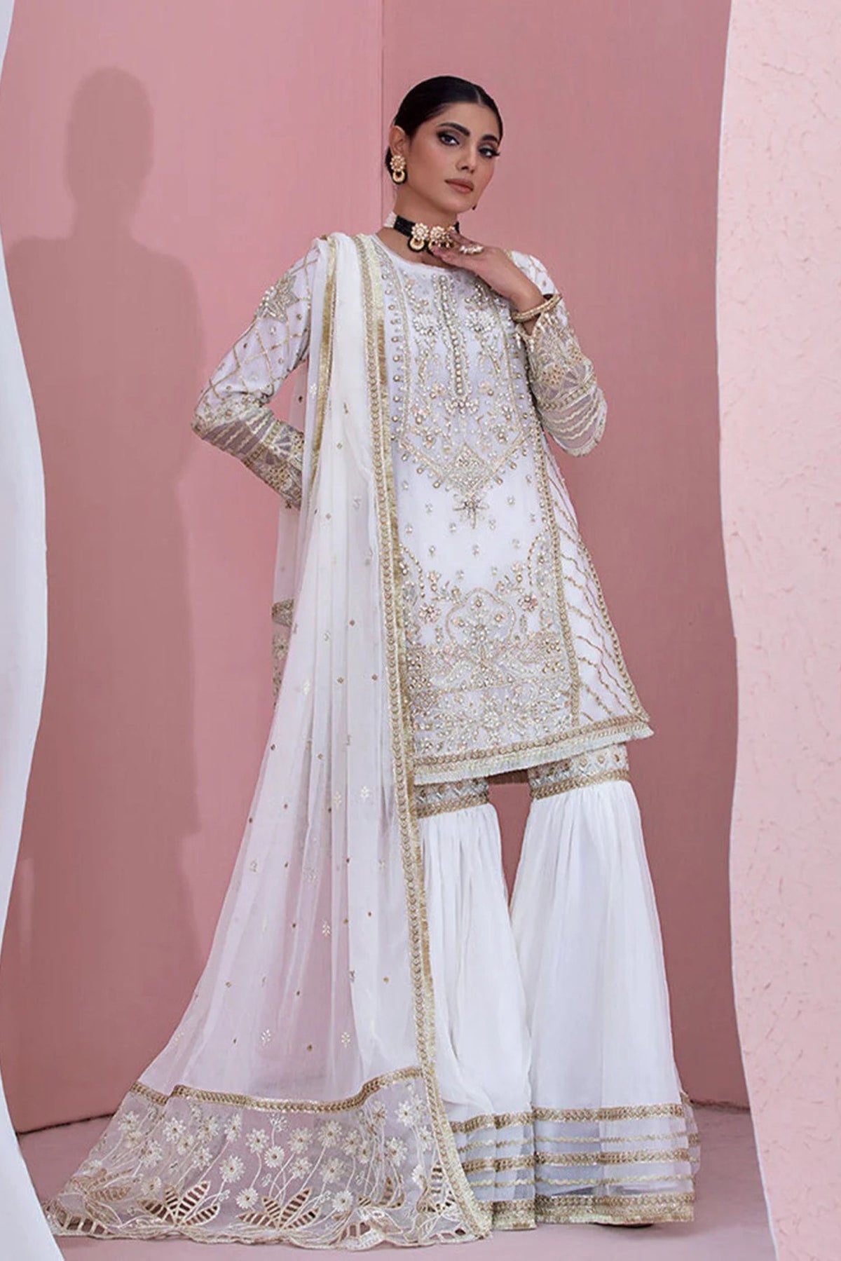Pakistani Wedding Gharara Suit For Ladies