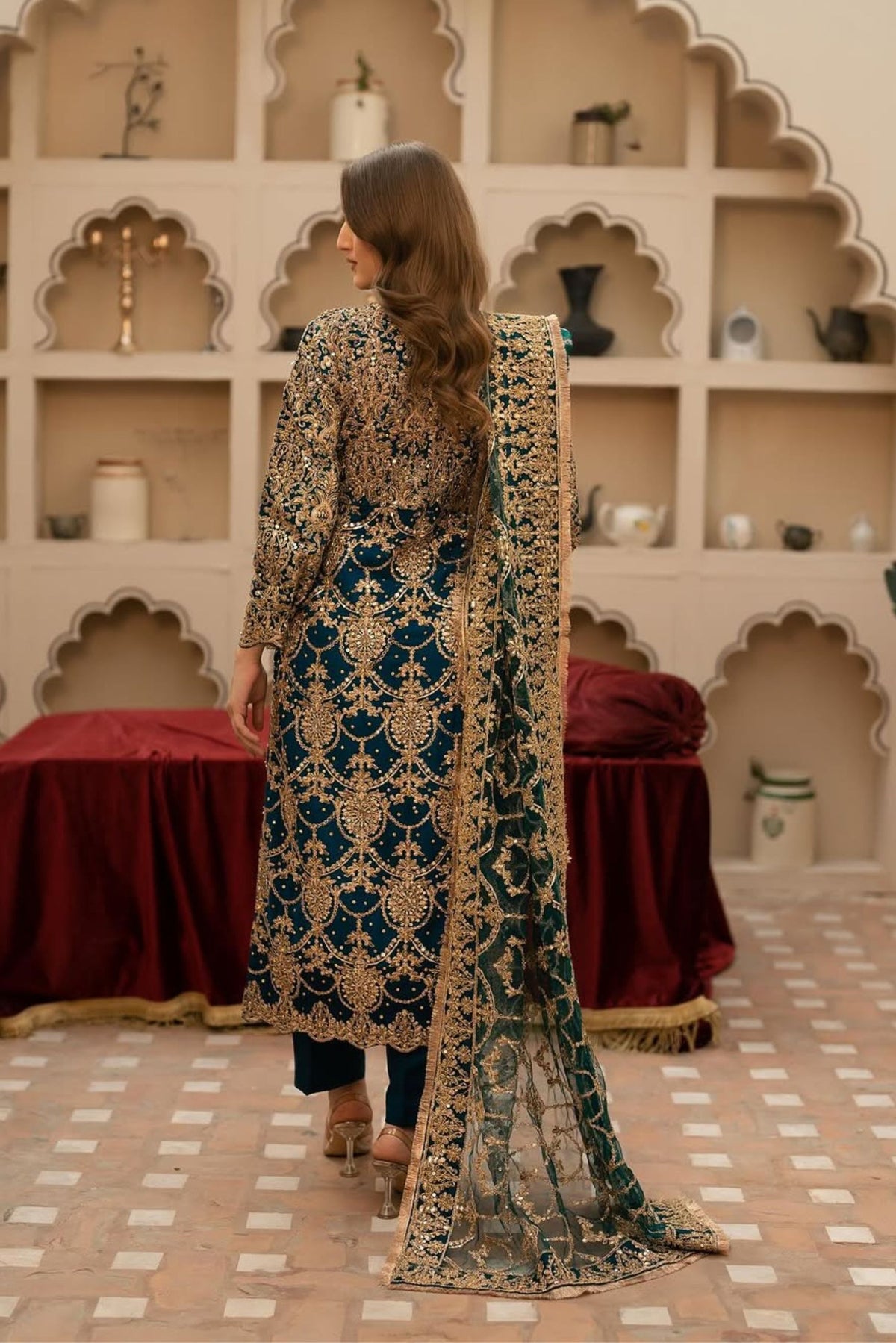 Zinc Chiffon Party Wear Suit