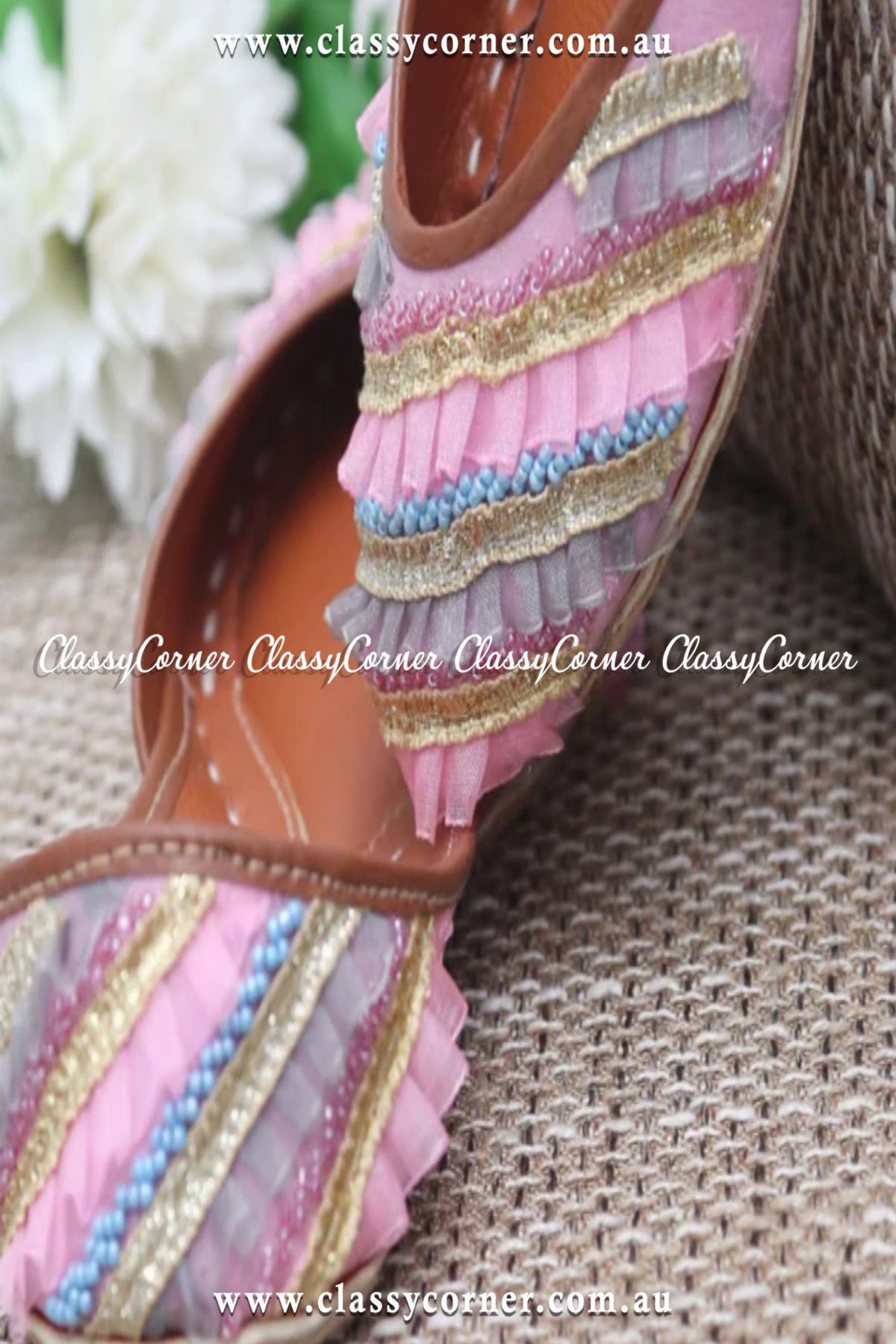 Frill Style Pastel Khussa - Classy Corner