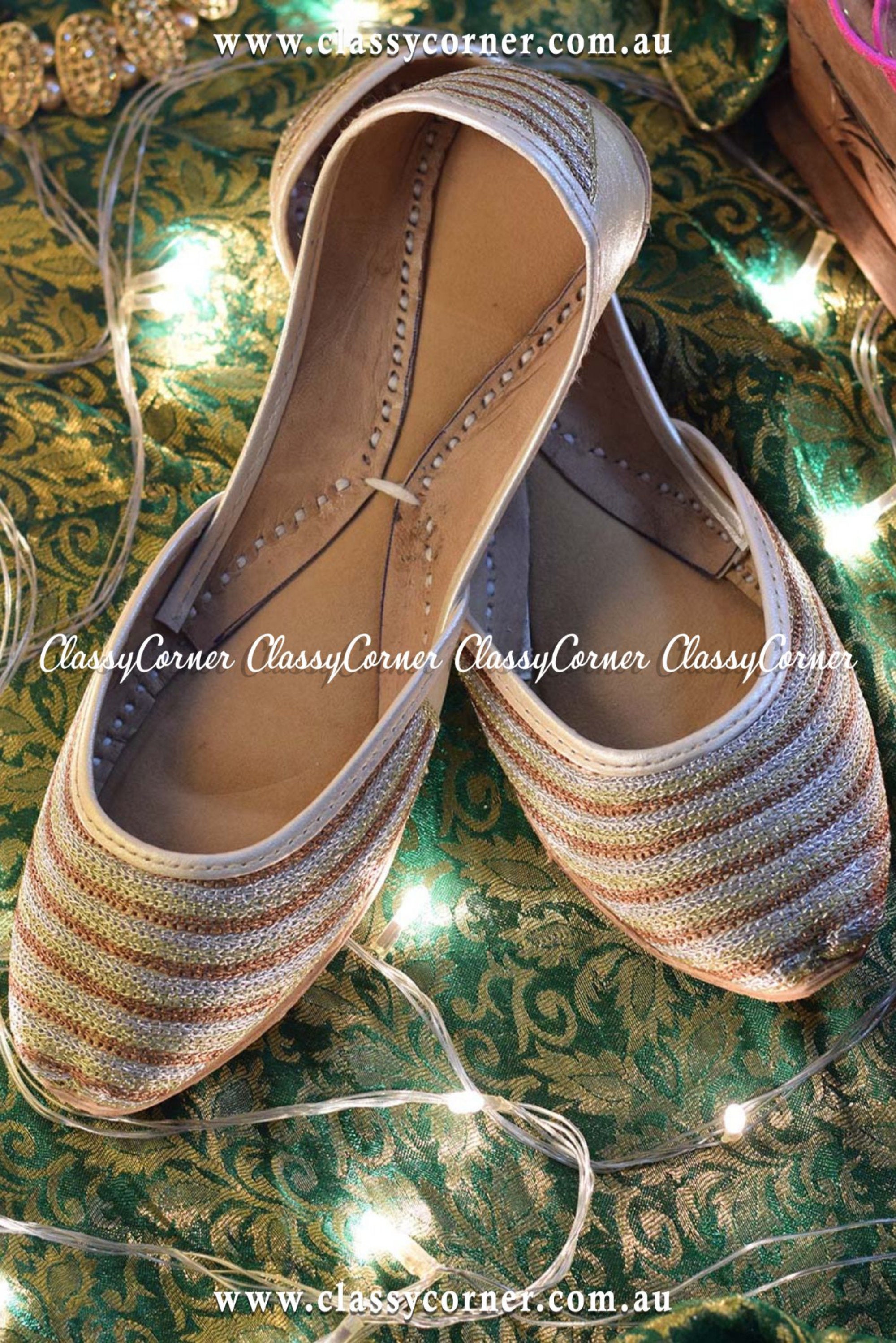 Light Golden Khussa - Classy Corner