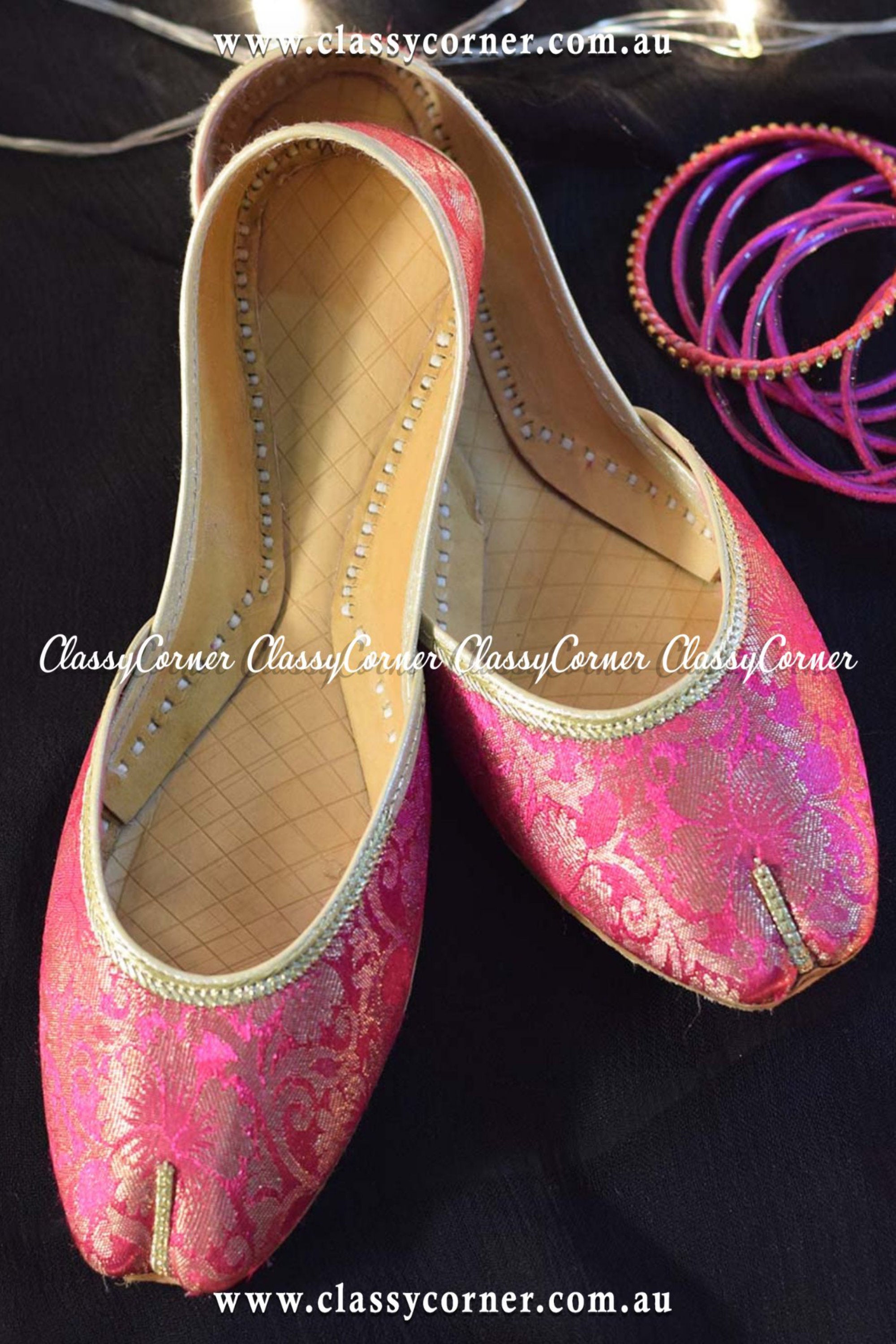 Printed Silk Khussa - Classy Corner
