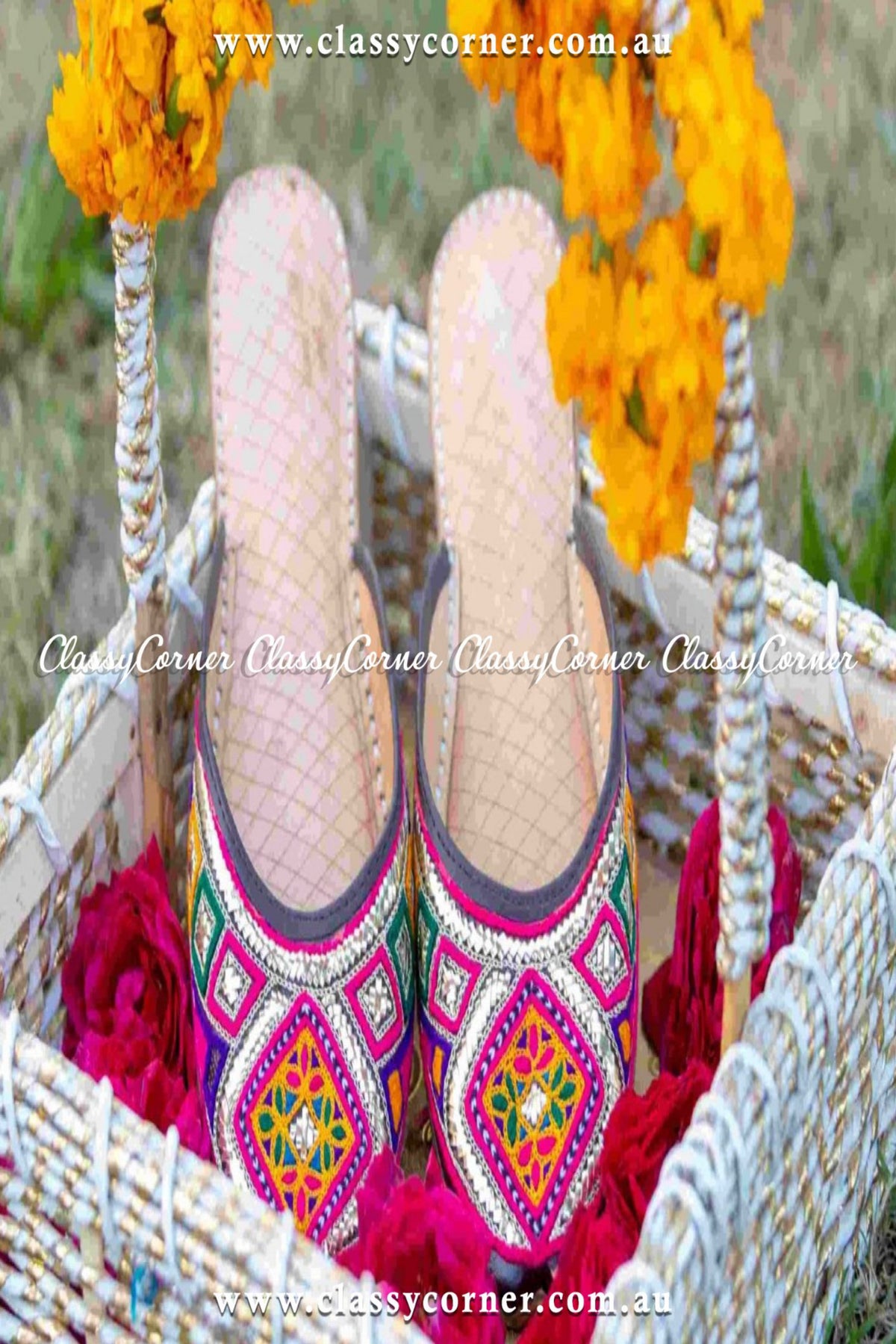 Multicolor Embriodered Khussa - Classy Corner