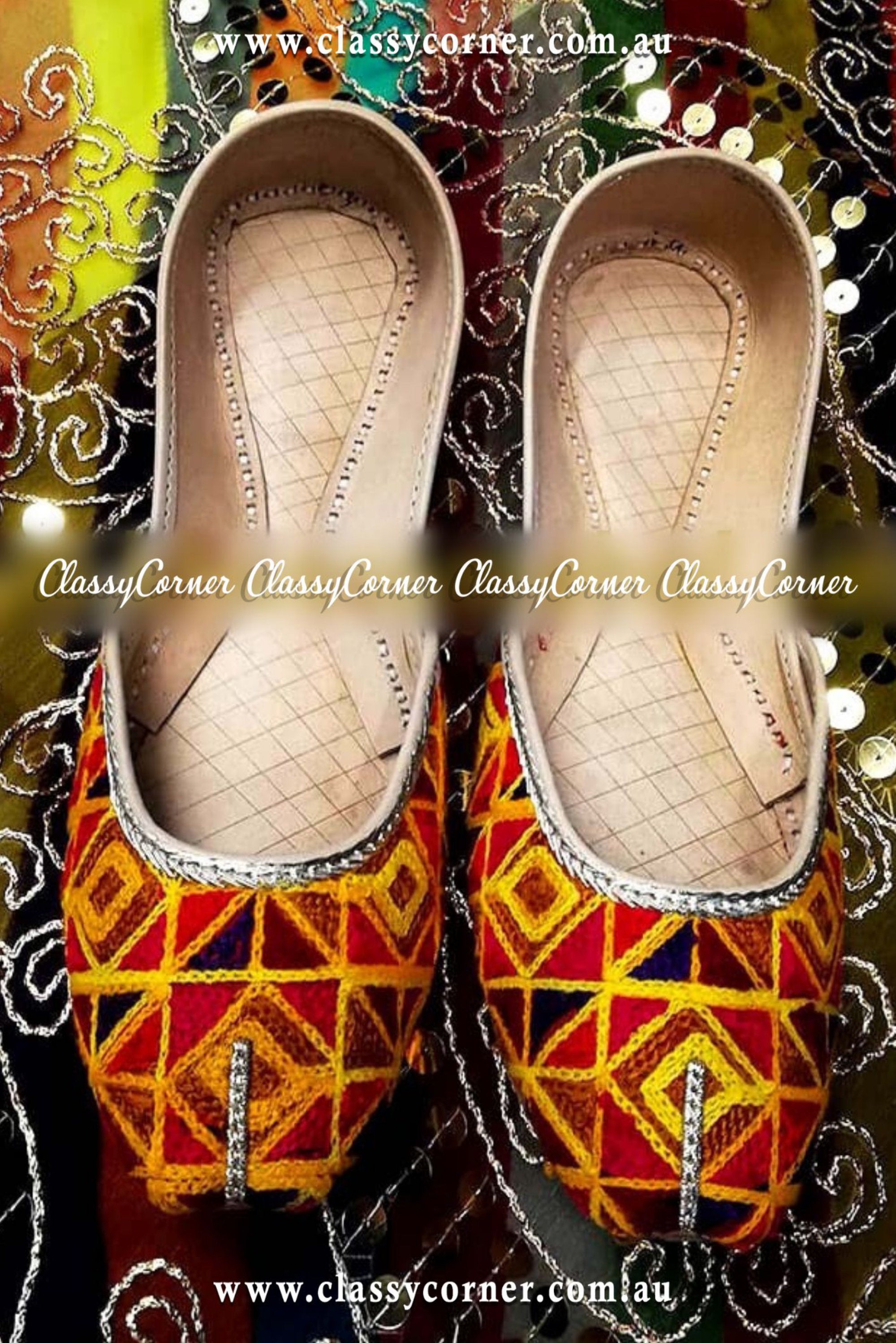 Multicolor Formal Wear Khussa - Classy Corner