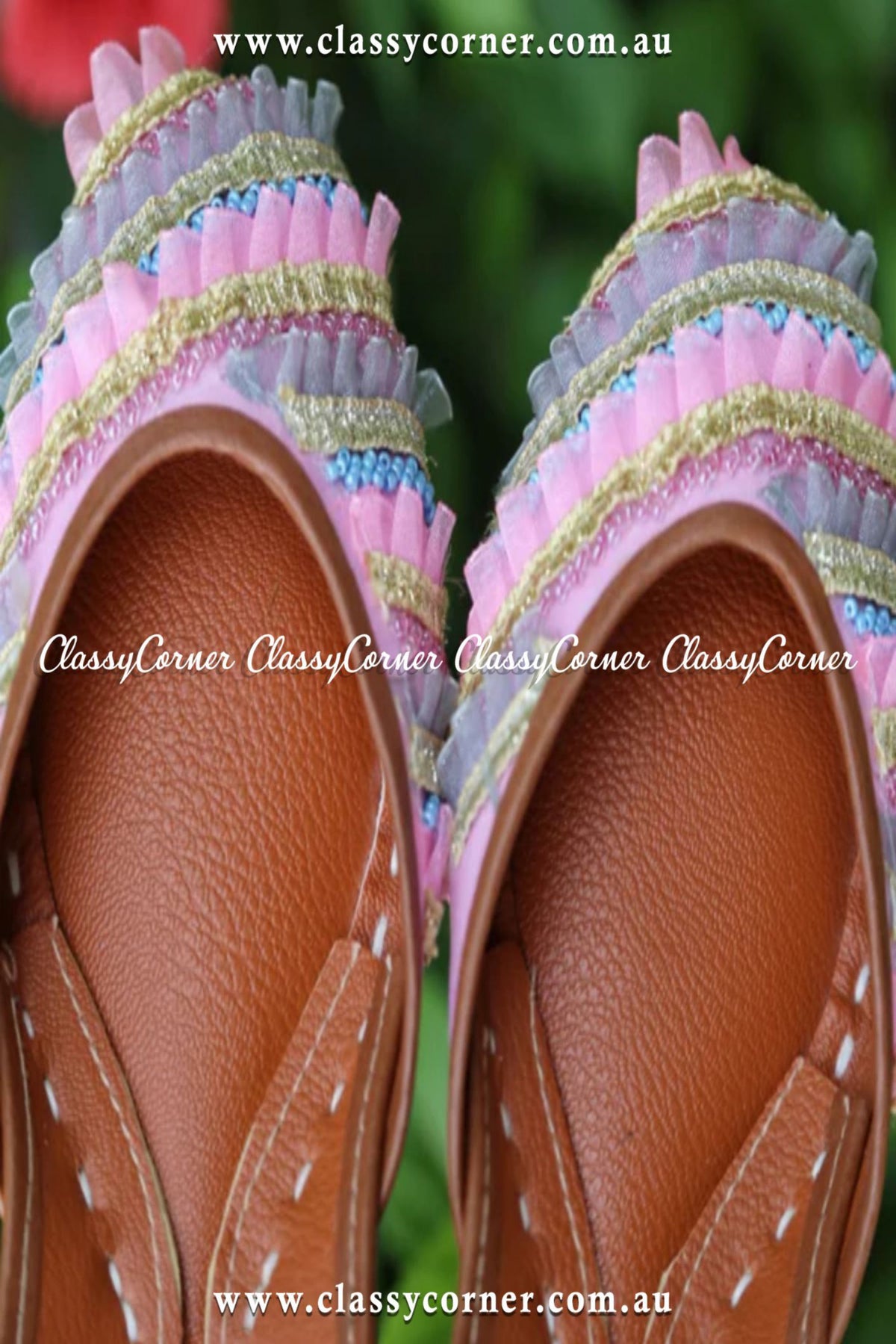 Frill Style Pastel Khussa - Classy Corner