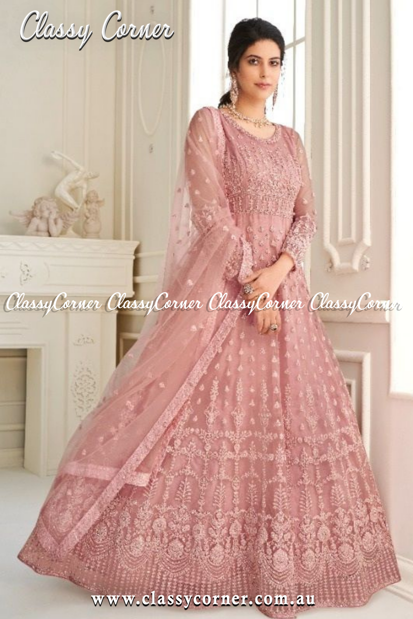Light Dusty Pink Gown - Classy Corner